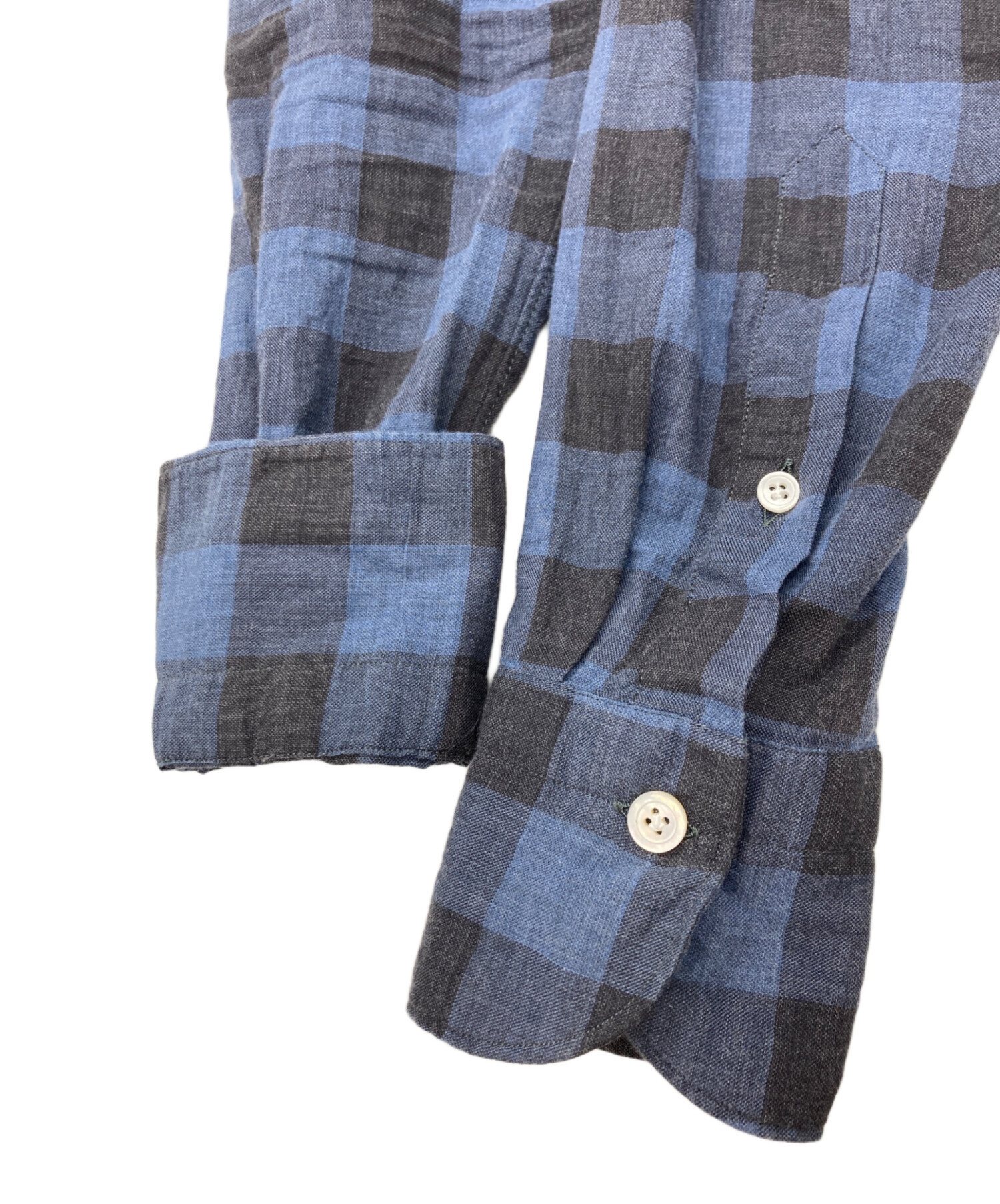 中古・古着通販】finamore (フィナモレ) コットンシャツ ネイビー