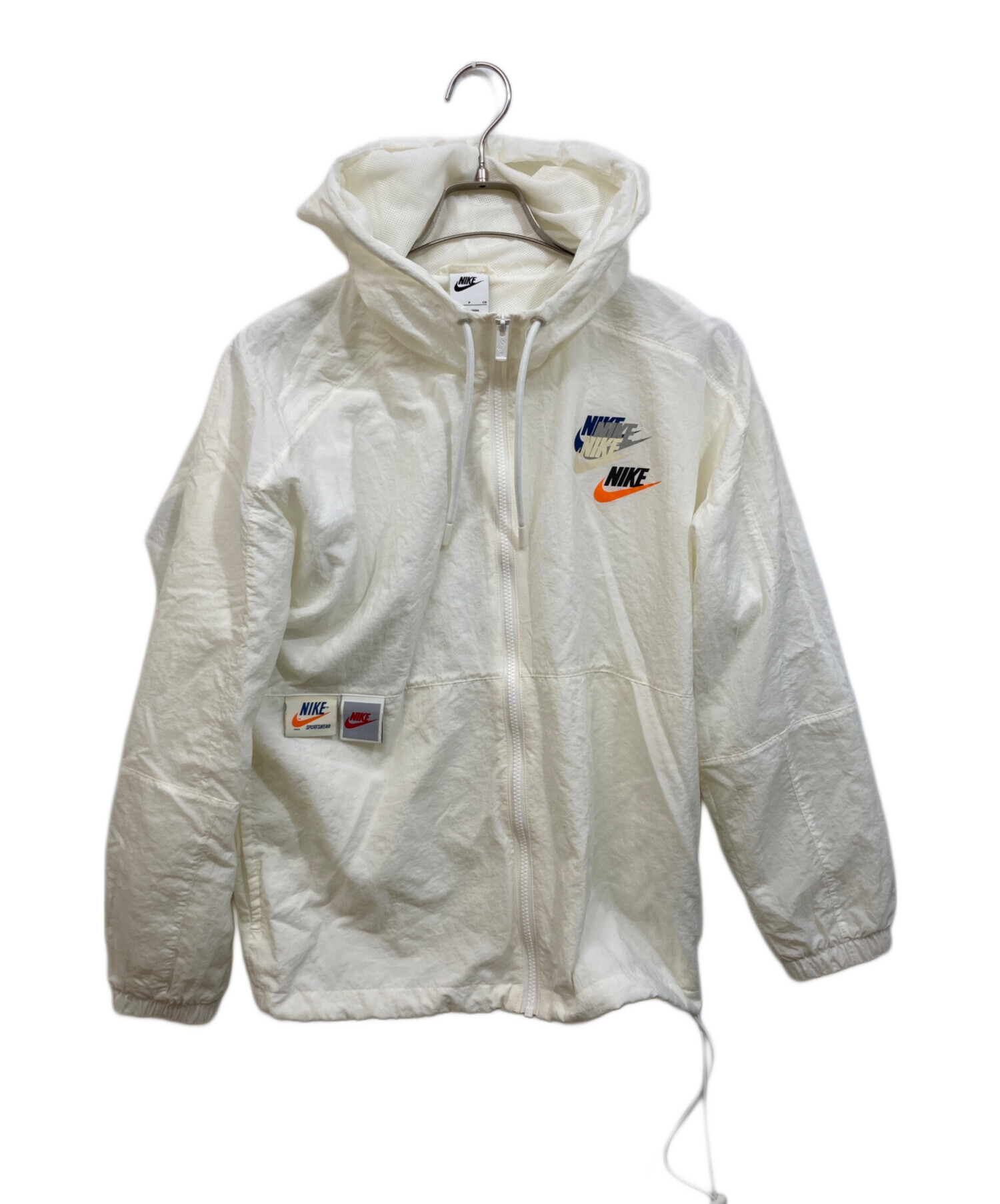 中古・古着通販】NIKE (ナイキ) ナイロンジャケット ホワイト サイズ 