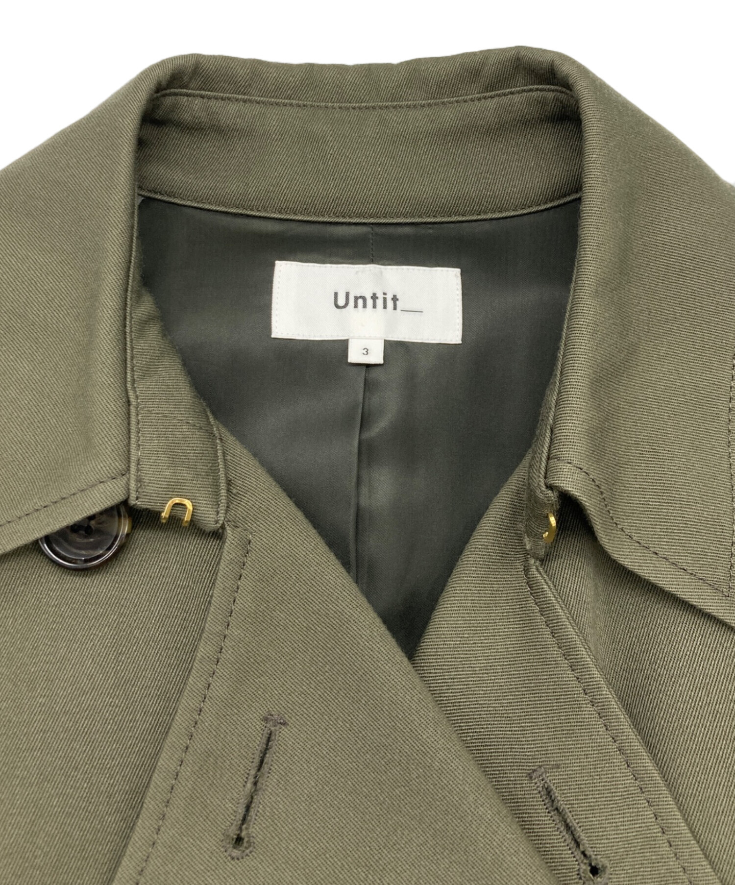中古・古着通販】UNTITLED (アンタイトル) トレンチコート カーキ