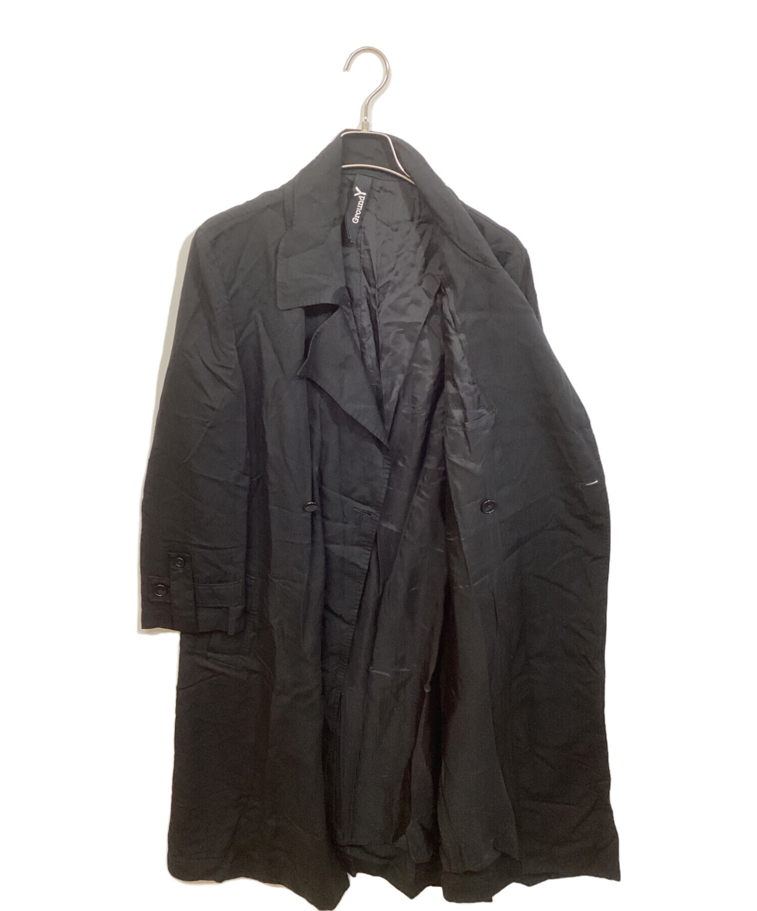 中古・古着通販】GROUND Y (グラウンドワイ) ダブルコート ブラック