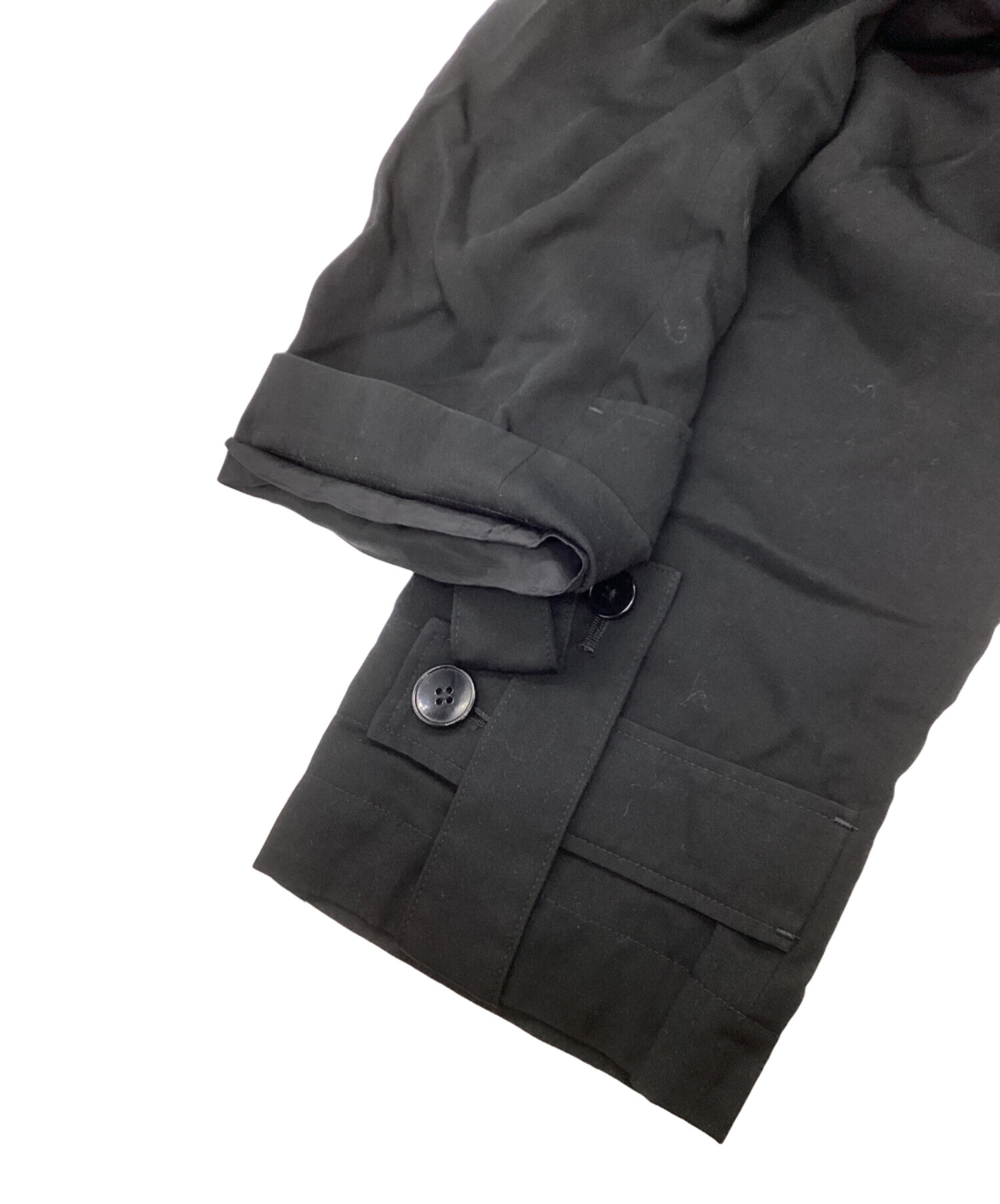 Ground Yグラウンドワイ 22AW ヴィンテージフラノダブルコート 中古・古着通販】GROUND Y (グラウンドワイ) ダブルコート ブラック