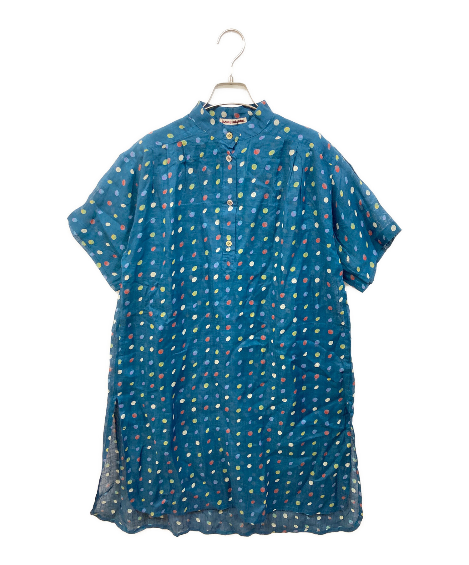 中古・古着通販】ISSEY MIYAKE (イッセイミヤケ) ドット柄リネン