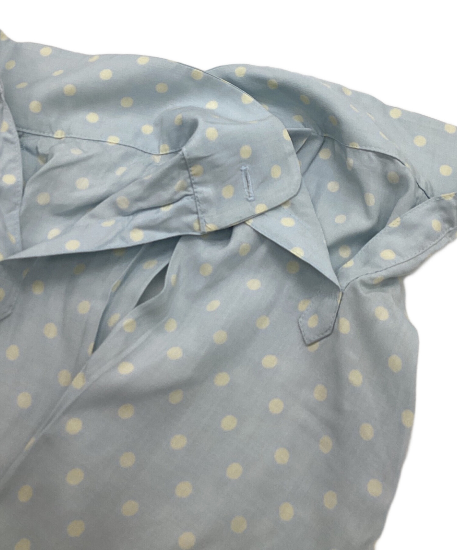 中古・古着通販】ZUCCA (ズッカ) ドット柄レーヨンワンピース スカイ