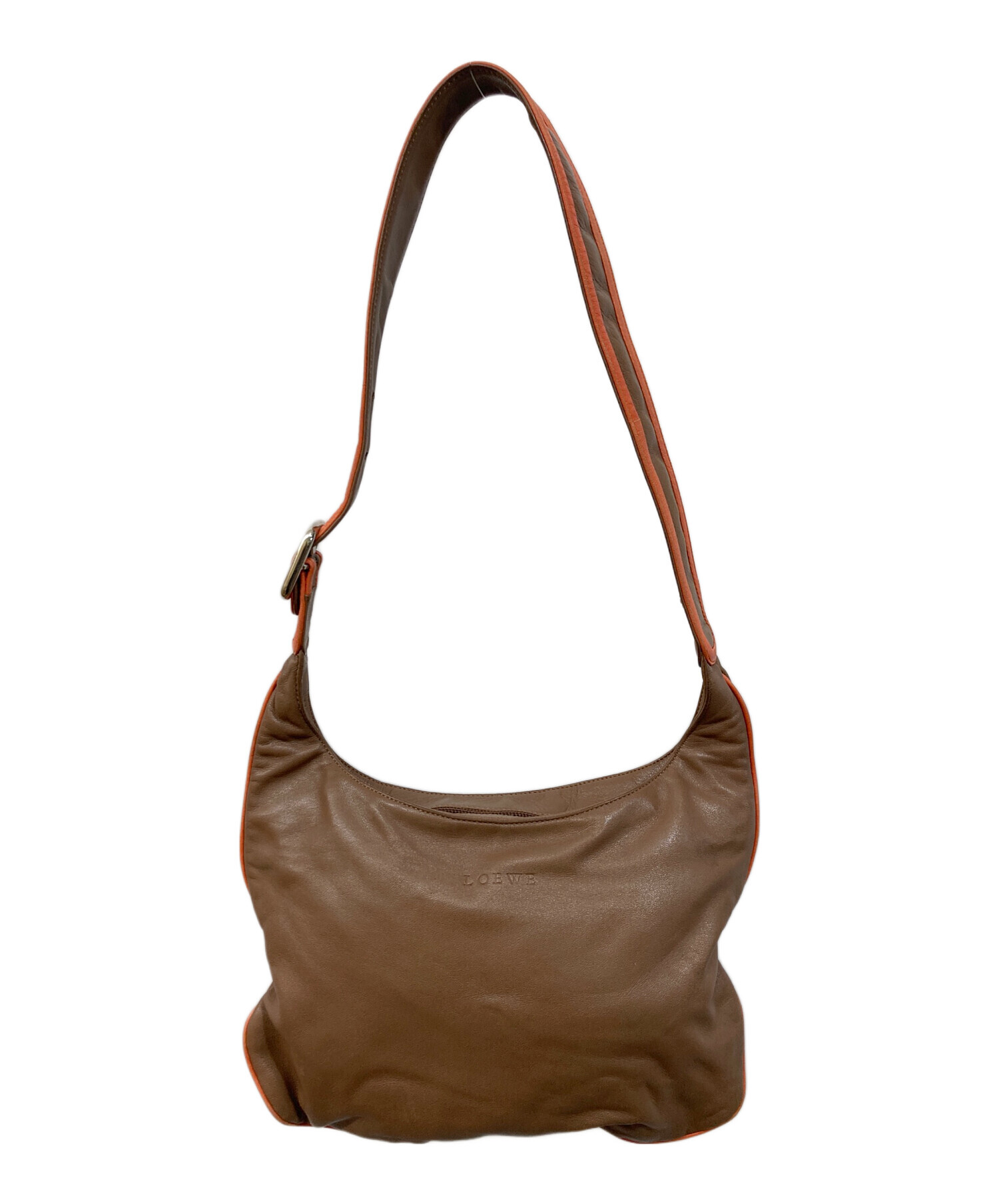 中古・古着通販】LOEWE (ロエベ) レザーワンショルダーバッグ ブラウン