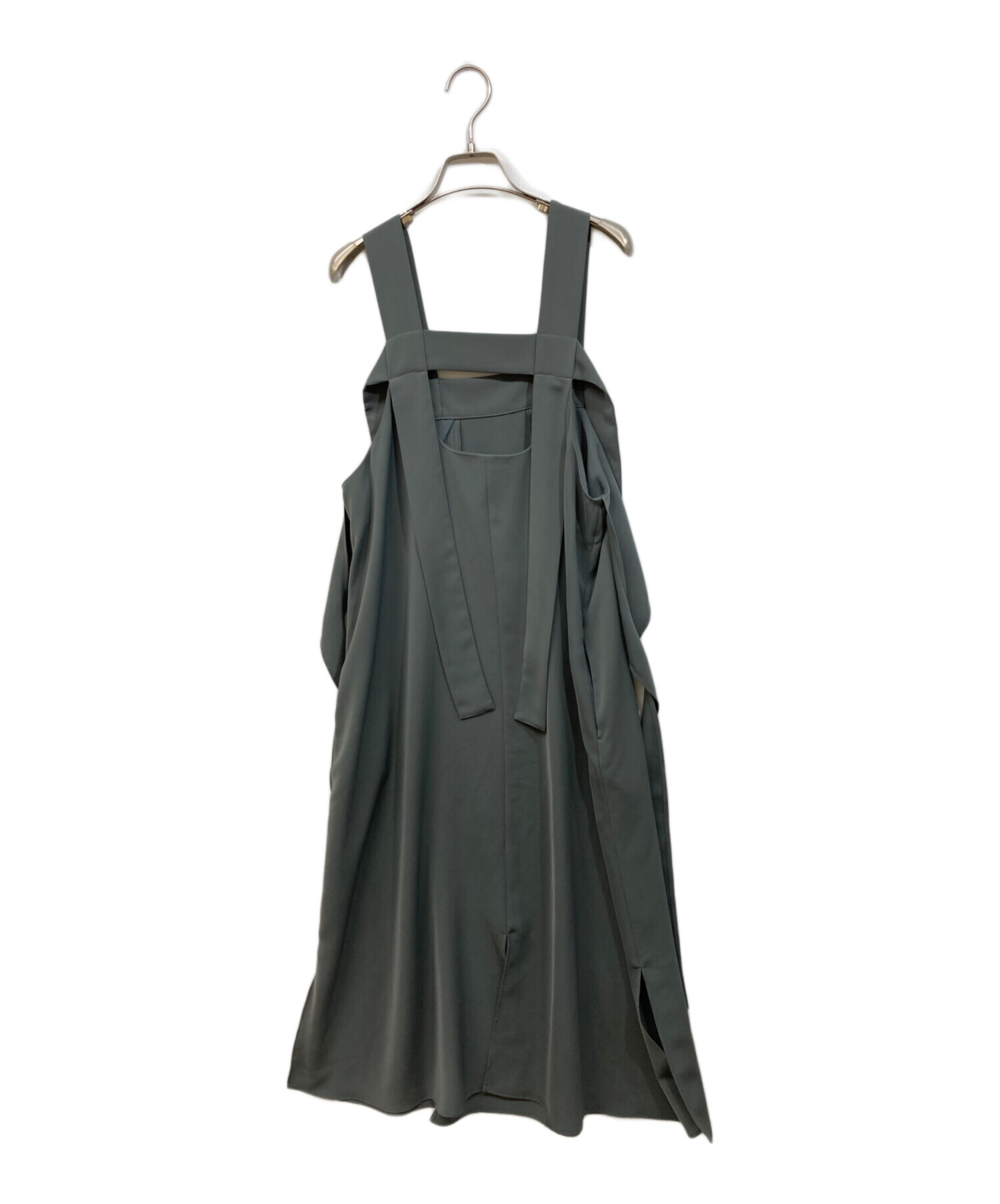 【新品タグ付き✨】ENFOLDエンフォルド カシュクールオープンベスト グレー ENFOLD(エンフォルド)｜FLARE VEST/ベスト/チャコールグレー の通販