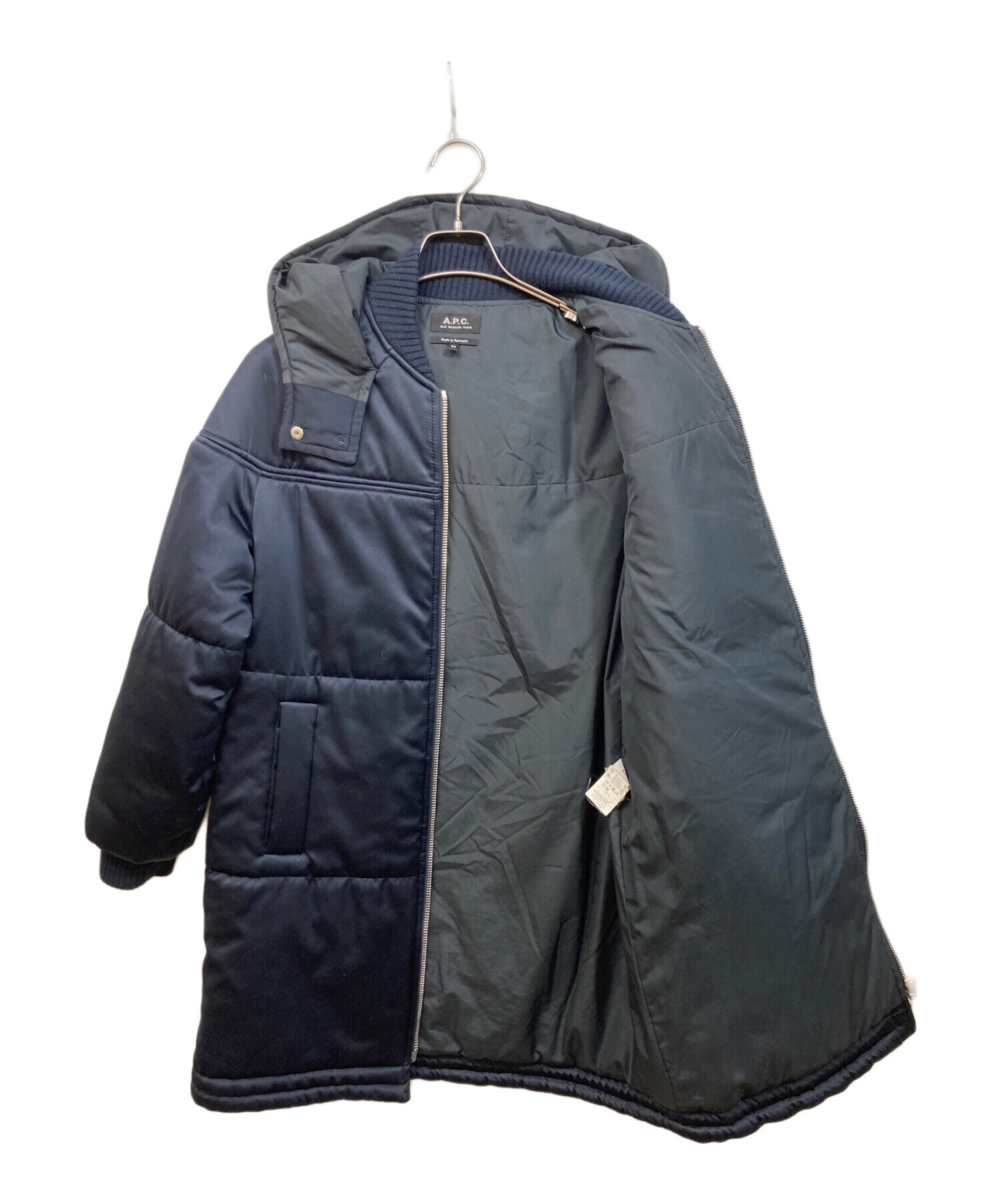 中古・古着通販】A.P.C. (アーペーセー) 中綿コート ネイビー サイズ 