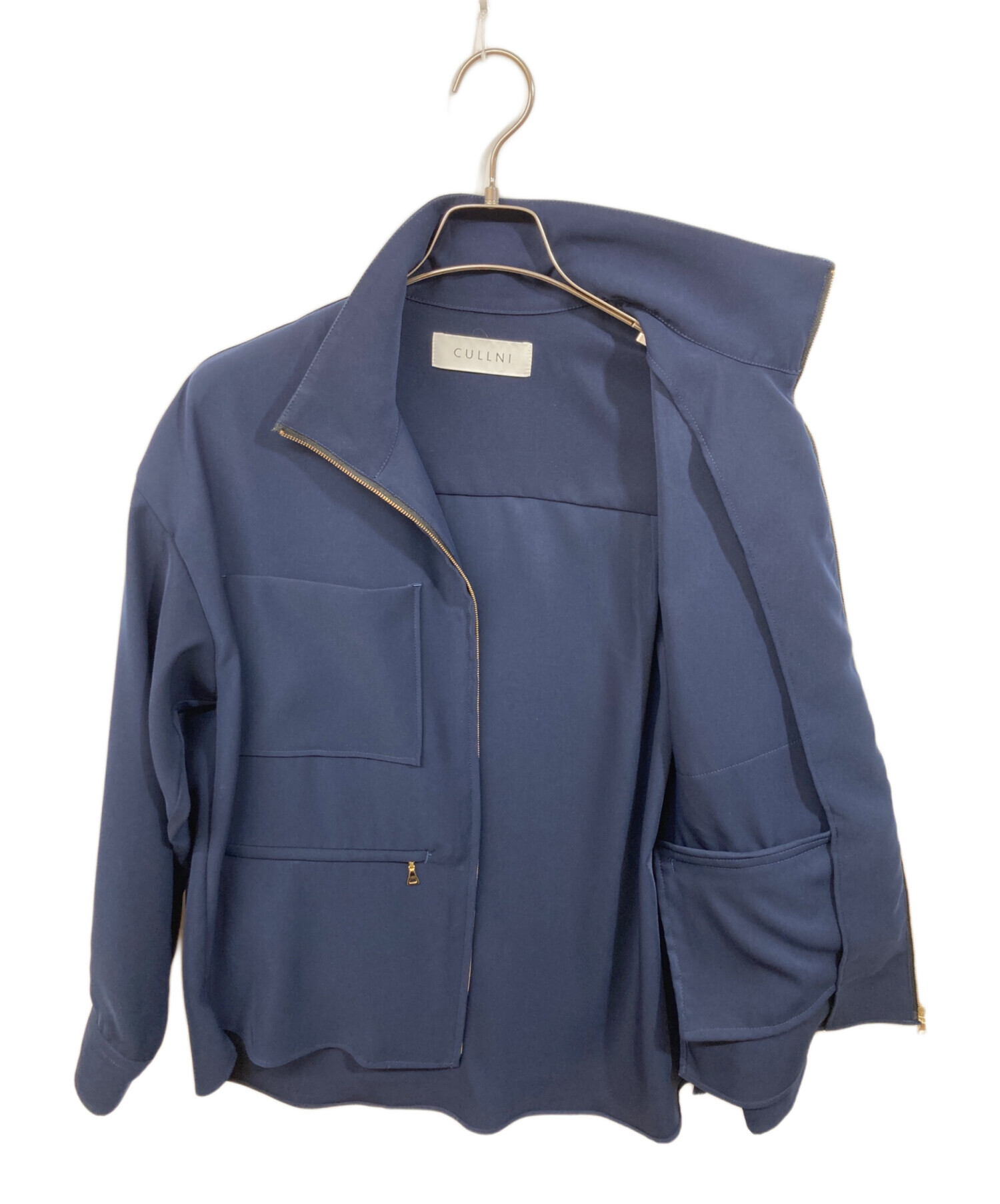 中古・古着通販】CULLNI (クルニ) ZIP STAND SHIRT ネイビー サイズ:1 
