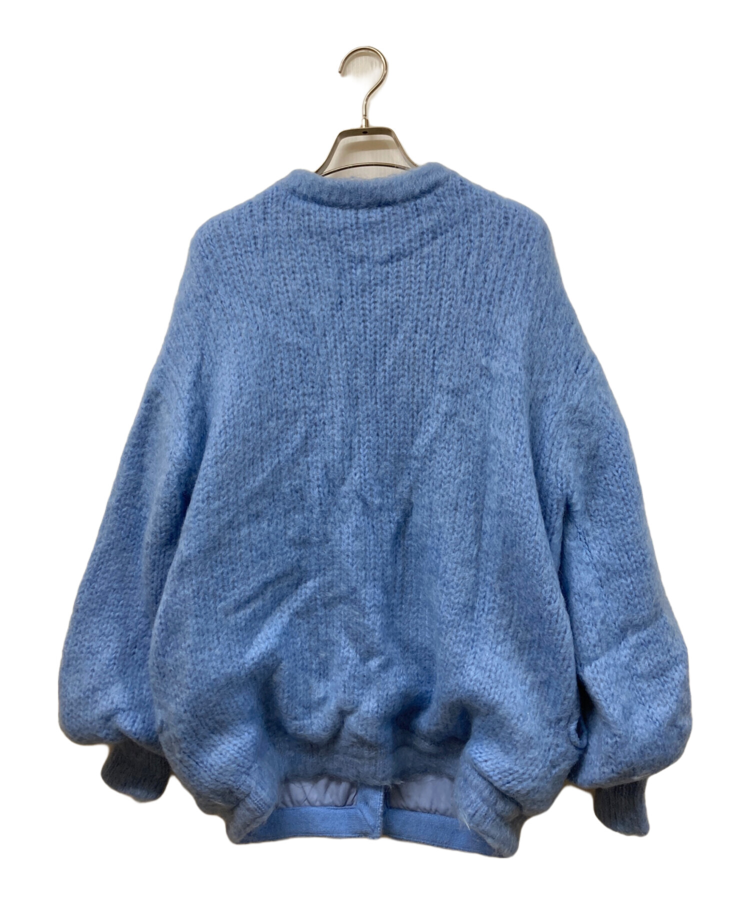 中古・古着通販】Ameri (アメリ) 2WAY MOHAIR SHAGGY KNIT スカイ