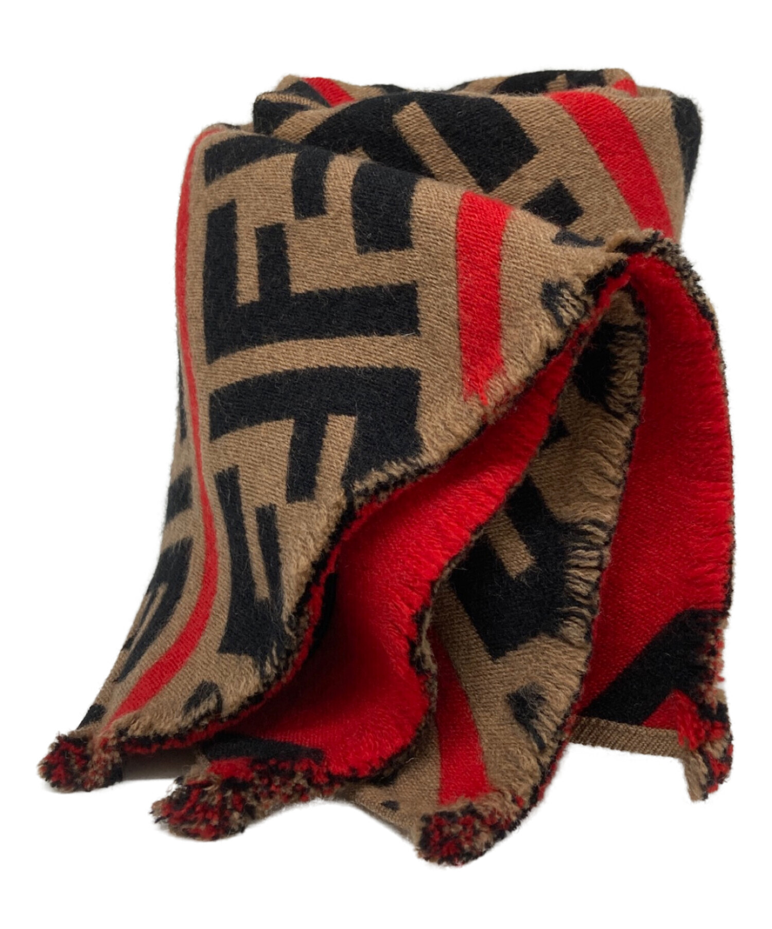 中古・古着通販】FENDI (フェンディ) ズッカ柄マフラー ブラウン