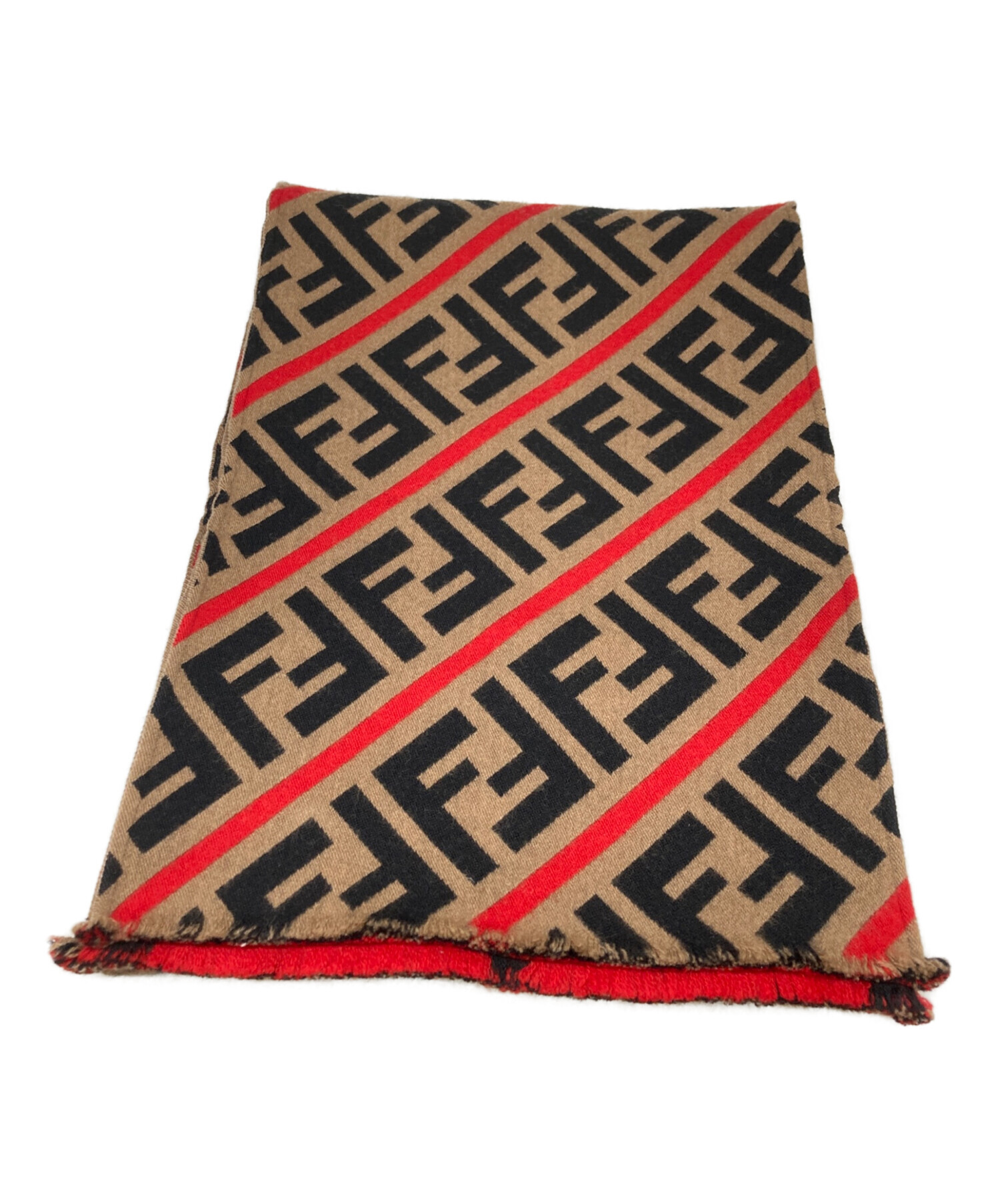 中古・古着通販】FENDI (フェンディ) ズッカ柄マフラー ブラウン