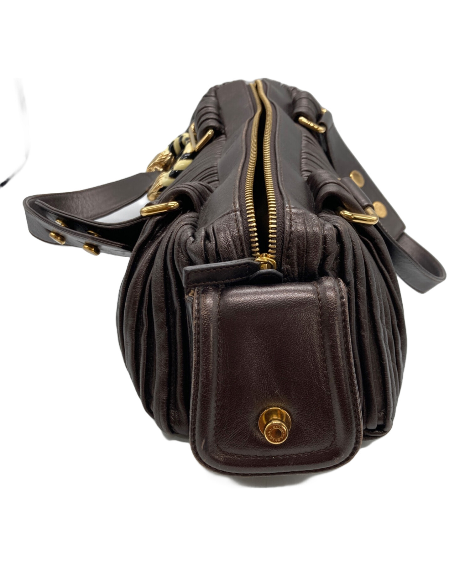 中古・古着通販】BVLGARI (ブルガリ) レオーニハンドバッグ ブラウン