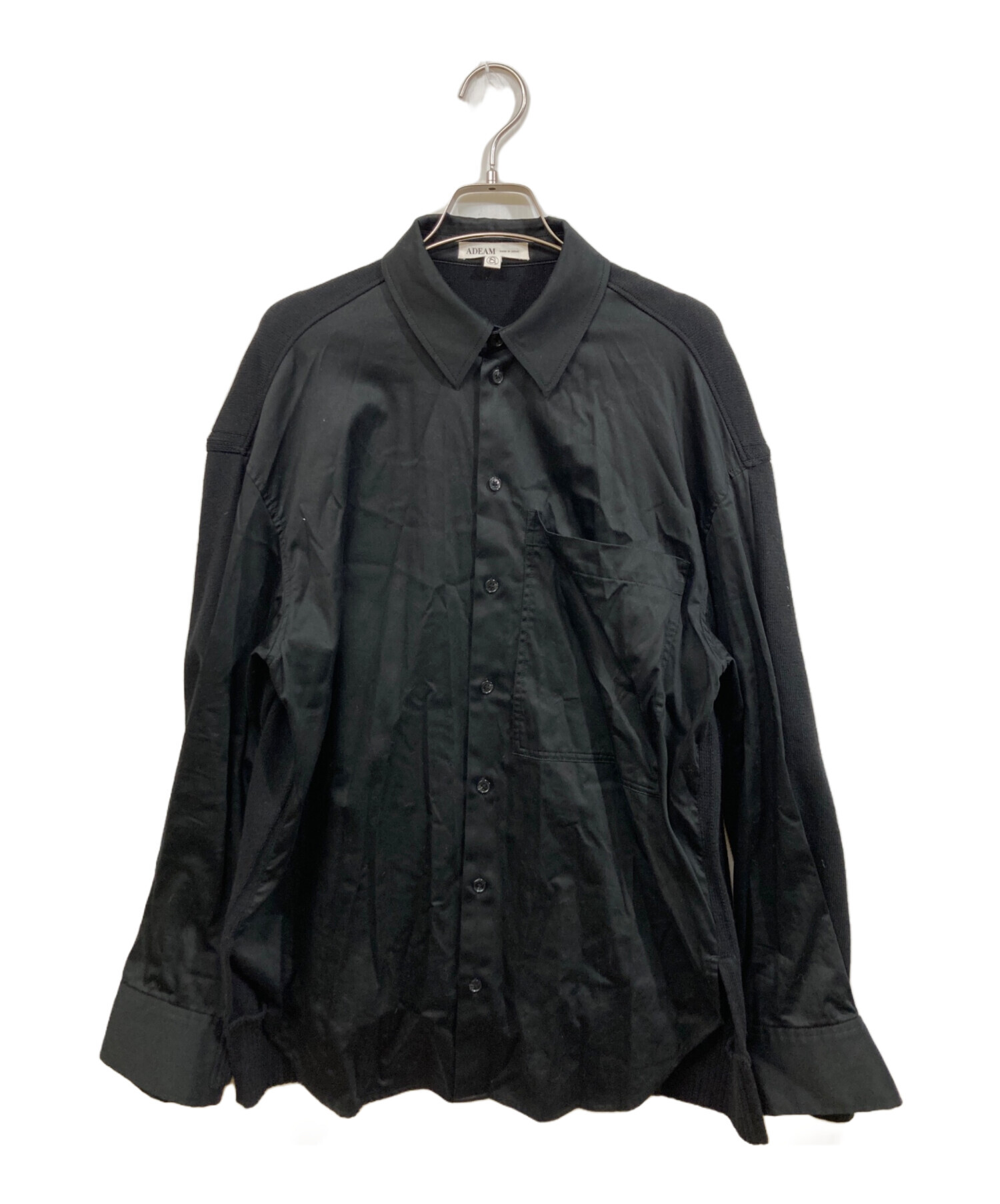 中古・古着通販】ADEAM (アディアム) フリースタイルシャツ ブラック 