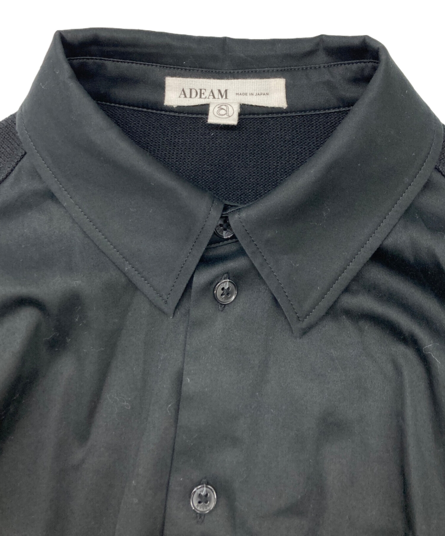 中古・古着通販】ADEAM (アディアム) フリースタイルシャツ ブラック 