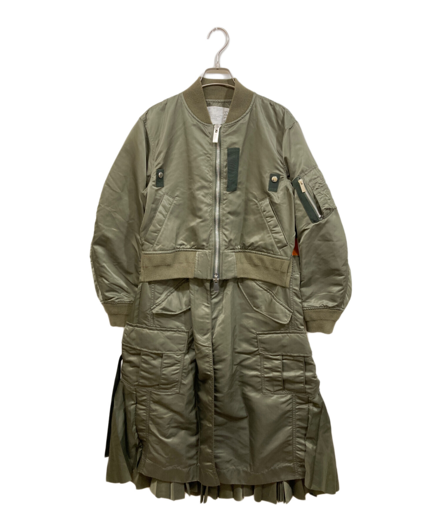 H*r様 sacai ma-1 モッズコート ドッキング 中古・古着通販】sacai (サカイ) MA-1ドッキングコート オリーブ