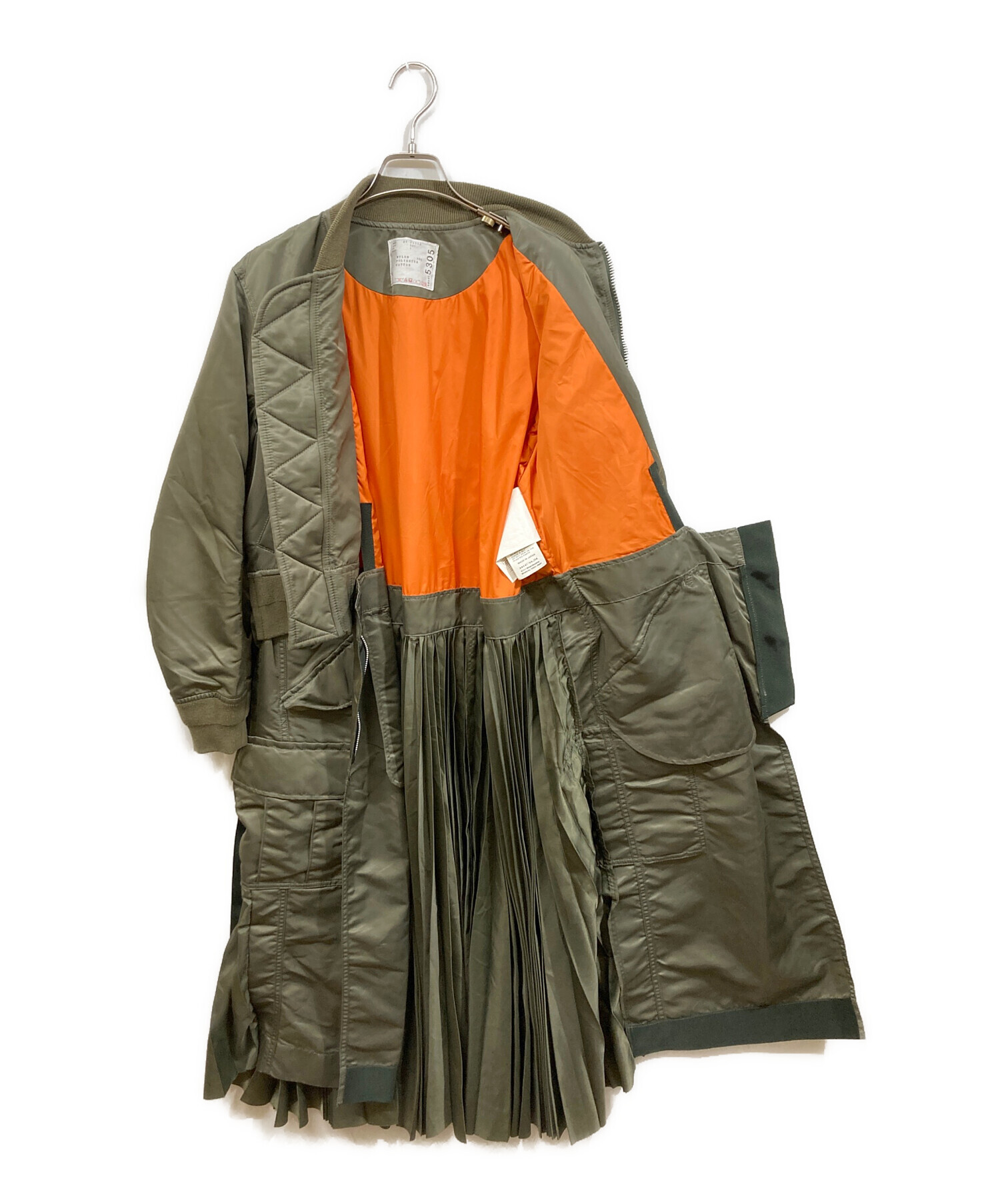 sacai MA-1 ドッキングコート 中古・古着通販】sacai (サカイ) MA-1ドッキングコート オリーブ
