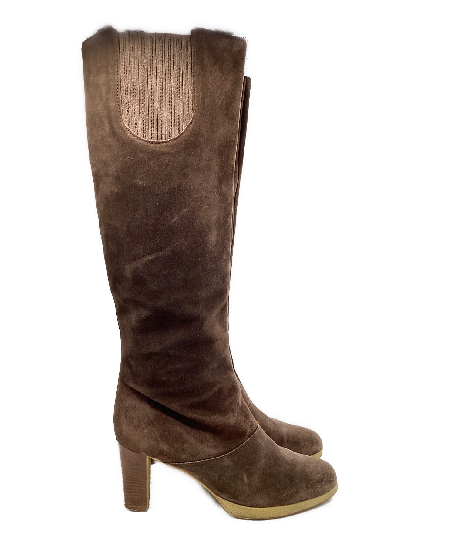 #Salvatore Ferragamo ロングブーツ ブラウン ゴールドヒール 中古・古着通販】Salvatore Ferragamo (サルヴァトーレ フェラガモ