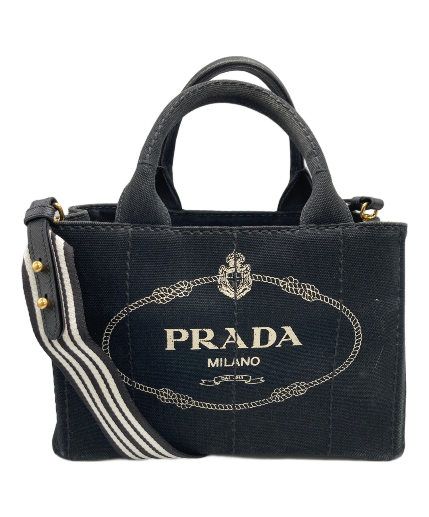 中古・古着通販】PRADA (プラダ) CANAPAショルダーバッグ NERO