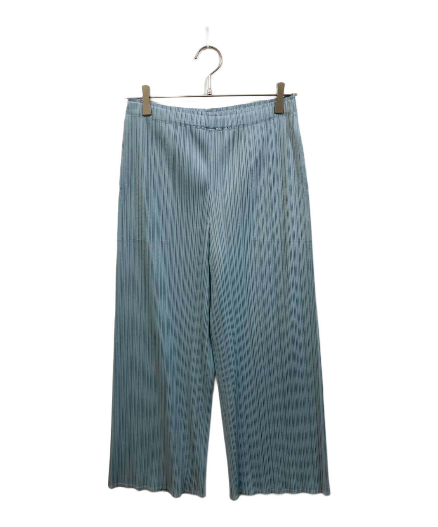 PLEATS PLEASE プリーツパンツ サイズ2 青緑 中古・古着通販】PLEATS PLEASE (プリーツプリーズ) プリーツワイド