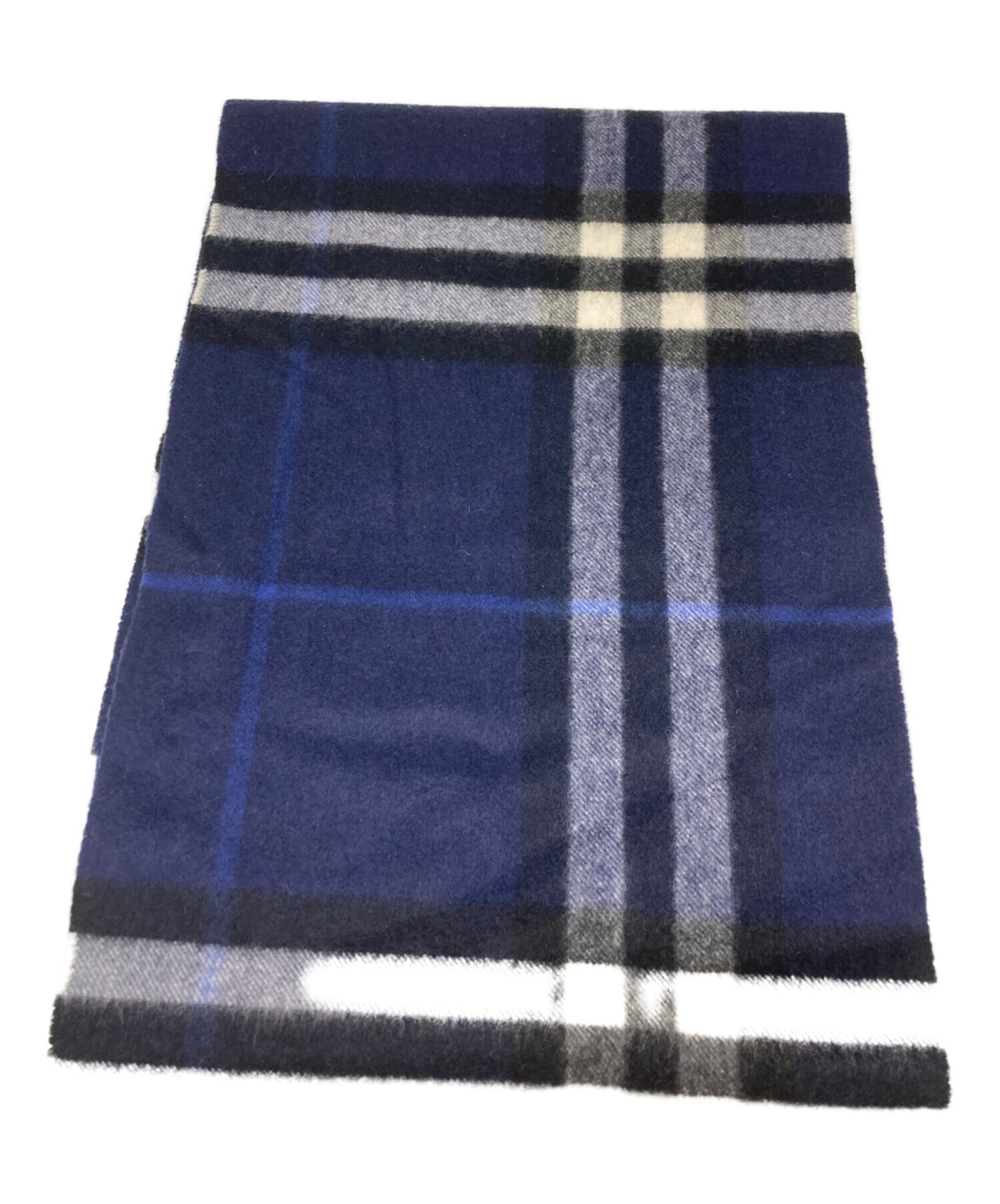 中古・古着通販】BURBERRY (バーバリー) カシミヤマフラー ブルー