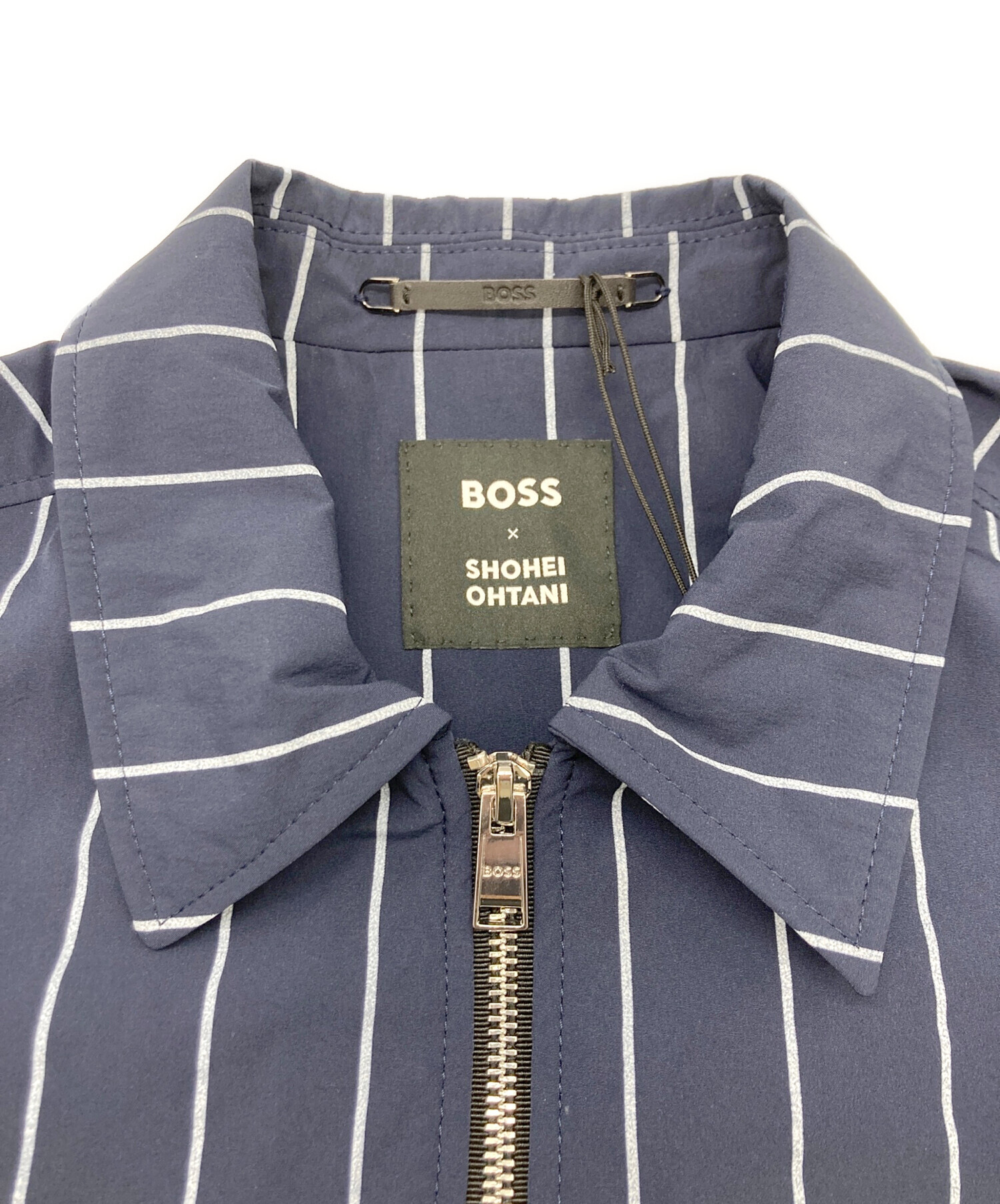 BOSS ストライプ ネイビー ビジネスジャケット 中古・古着通販】BOSS (ボス) Shohei Ohtani (ショウヘイオオタニ