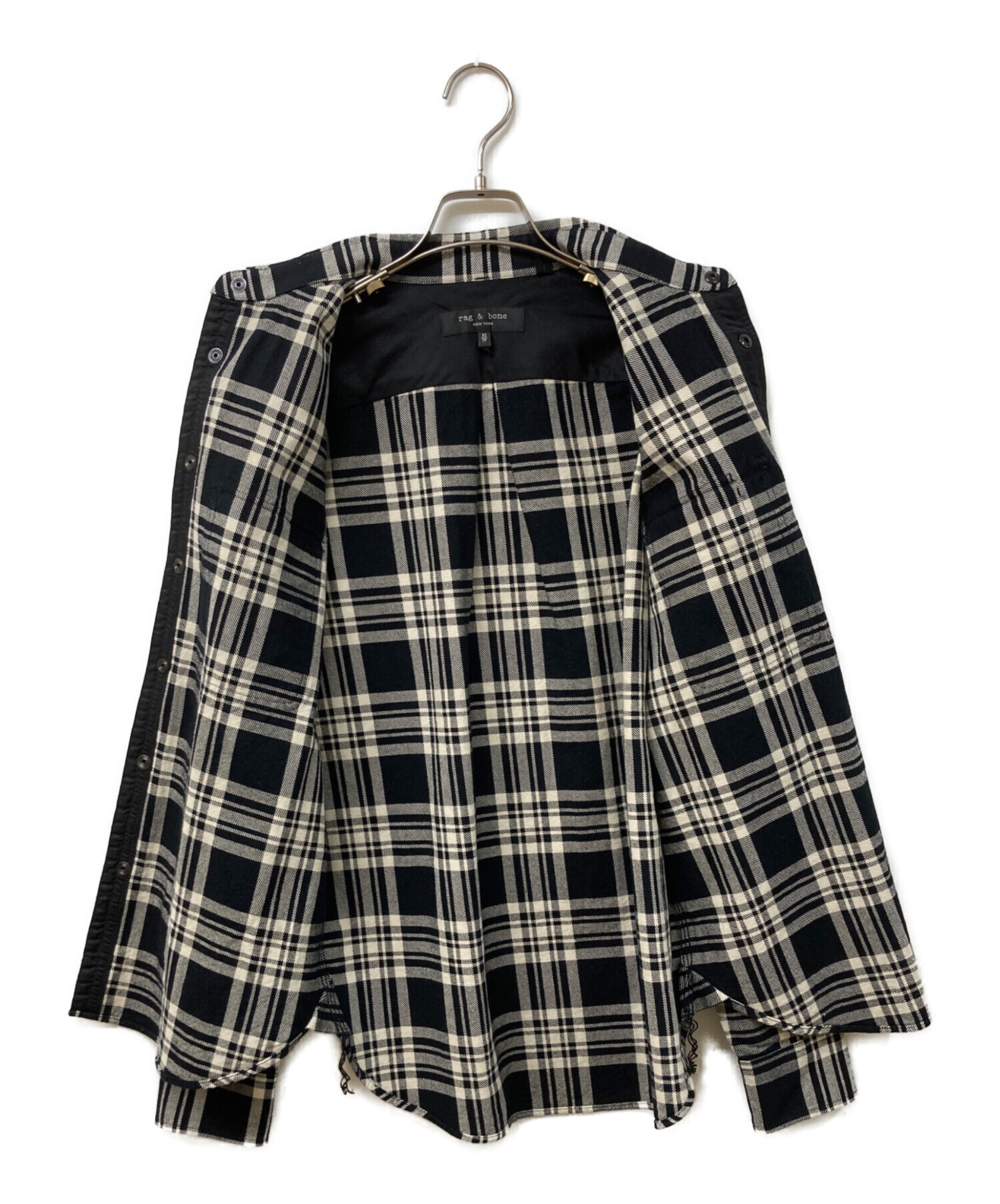 Rag & Bone - rag & bone ラグアンドボーン カジュアルジャケット XS 黒 【古着】【中古】【送料無料】 中古・古着通販】rag&bone (ラグアンドボーン) シャツジャケット
