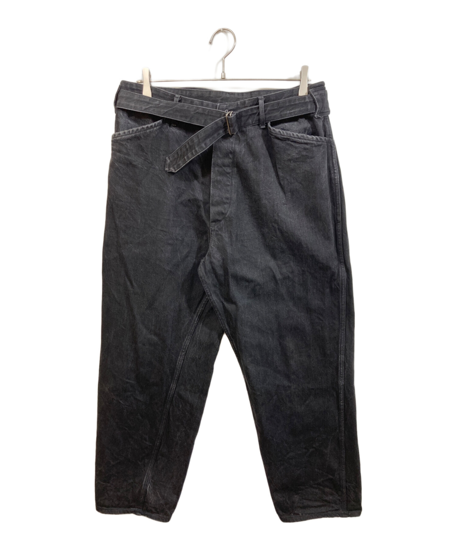 COMOLI ベルテッドデニム（サイズ3） COMOLI (コモリ) デニム ベルテッド パンツ [NAVY]
