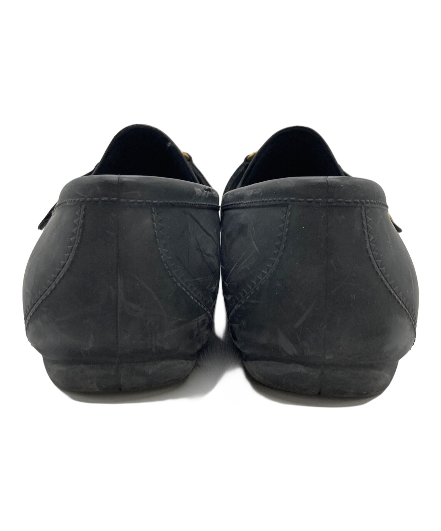 VIVIENNE WESTWOODラバーモカシン 42 ブラック ゴールドオーブ 中古・古着通販】Vivienne Westwood (ヴィヴィアンウエストウッド