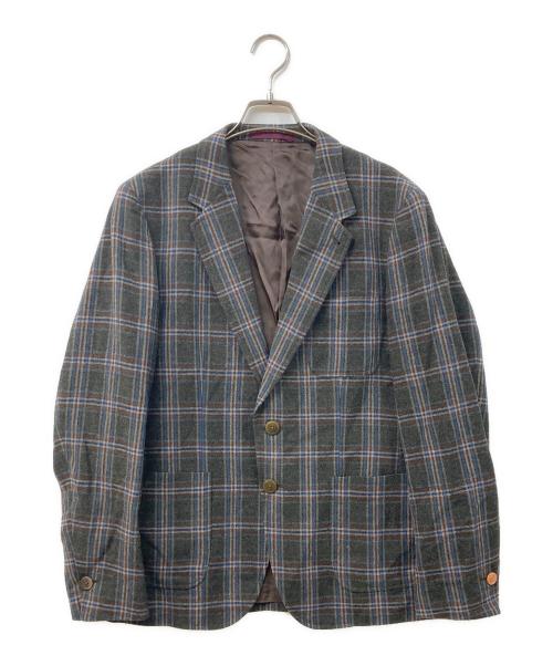 未使用に近い　ポールスミス　リネンジャケット　グレンチェック　ブラウン　M 中古・古着通販】PS Paul Smith (PSポールスミス) チェック