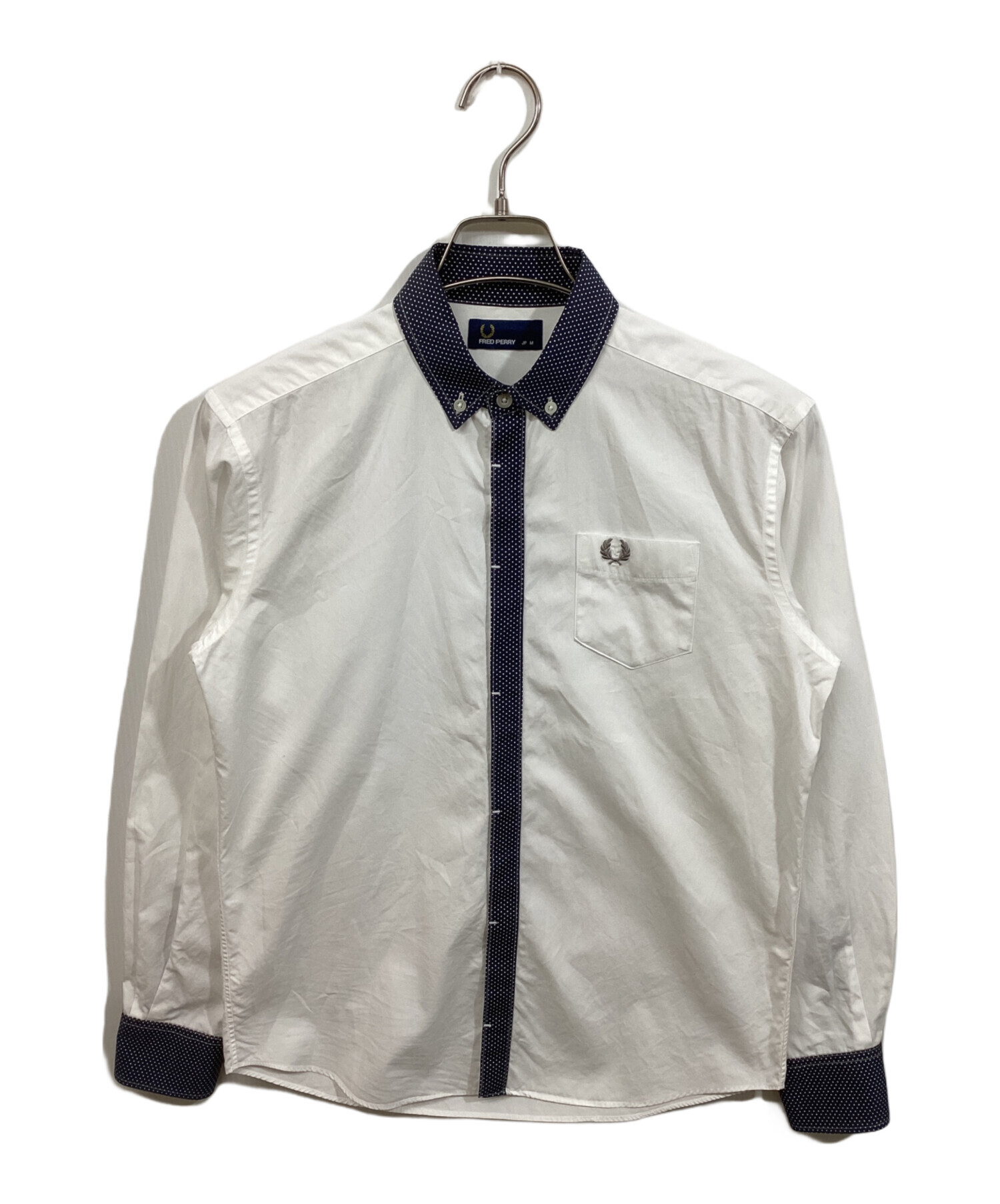 中古・古着通販】FRED PERRY (フレッドペリー) シャツ ホワイト サイズ 