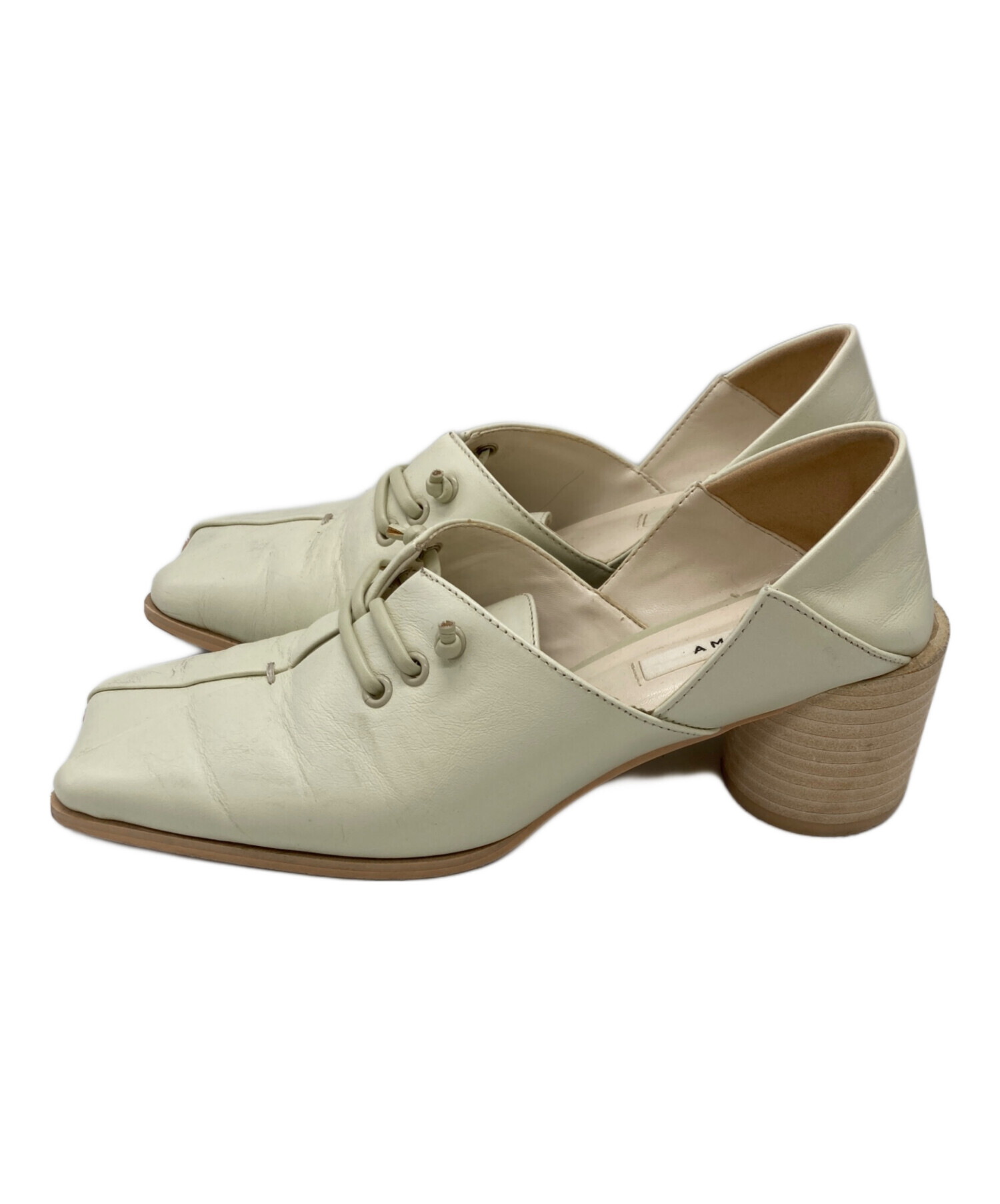 中古・古着通販】AMERI (アメリ) UND 2WAY SQUARE LOAFERS ベージュ
