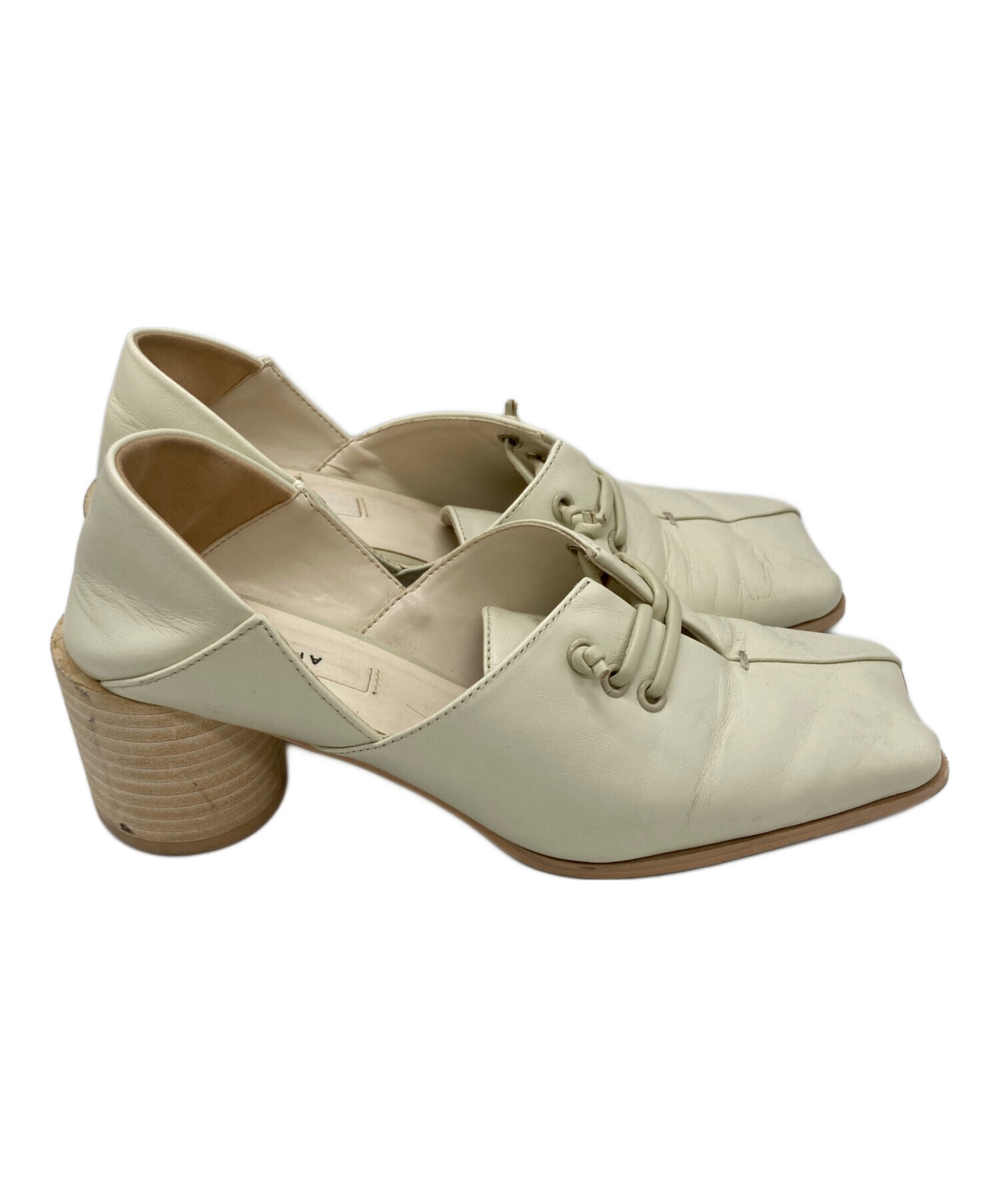 中古・古着通販】AMERI (アメリ) UND 2WAY SQUARE LOAFERS ベージュ
