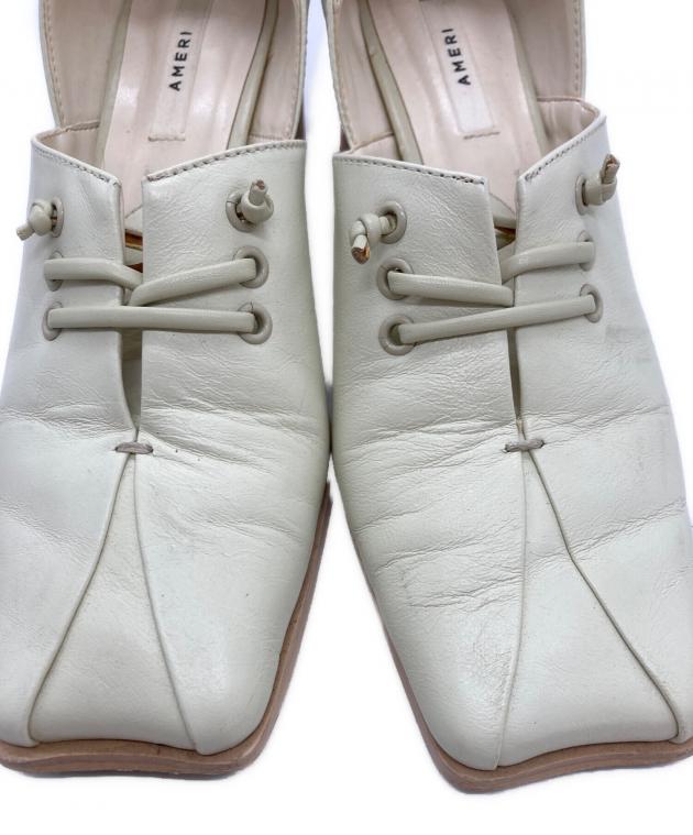 中古・古着通販】AMERI (アメリ) UND 2WAY SQUARE LOAFERS ベージュ