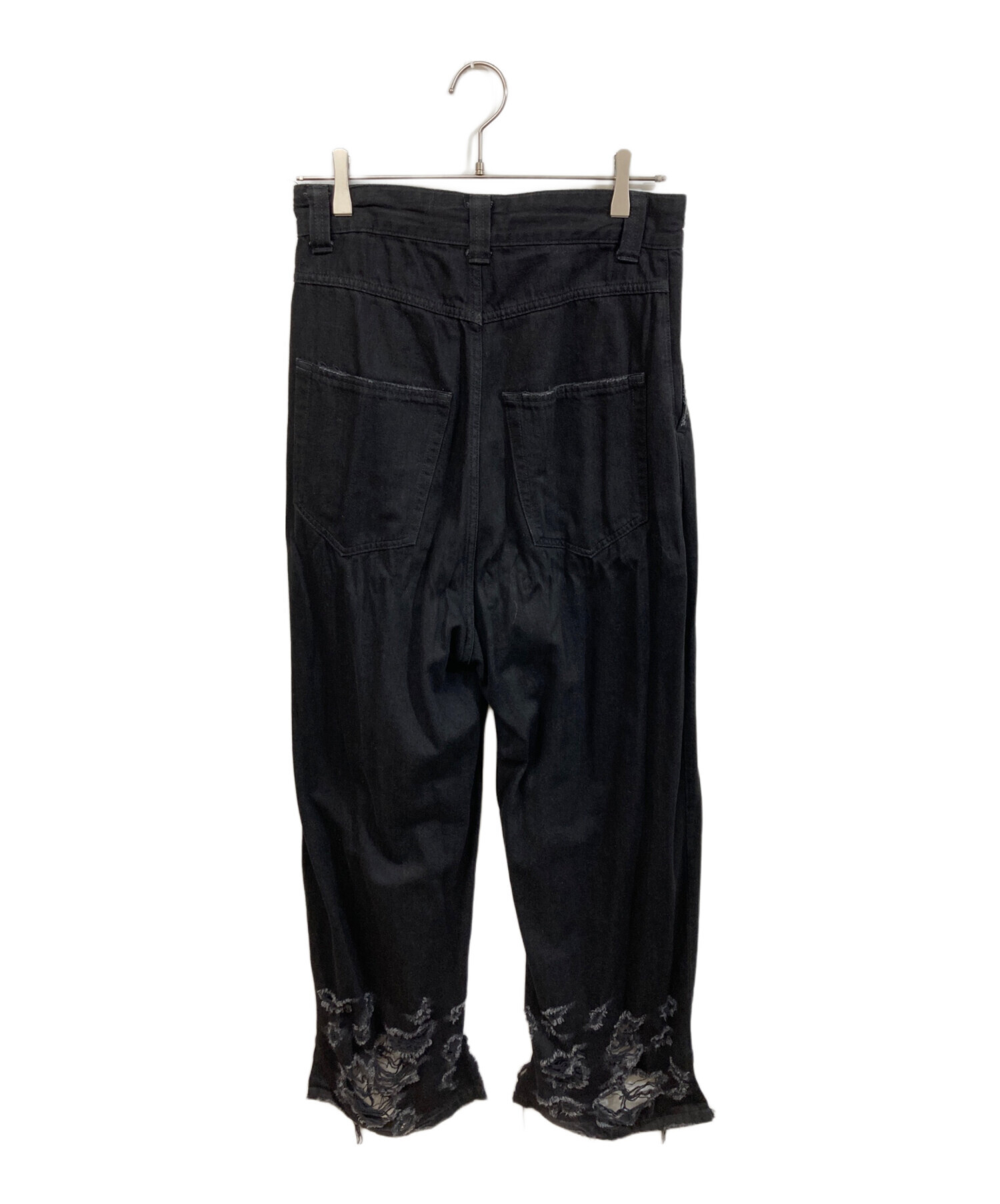 中古・古着通販】10 (テン) ダメージ加工デニムパンツ ブラック サイズ