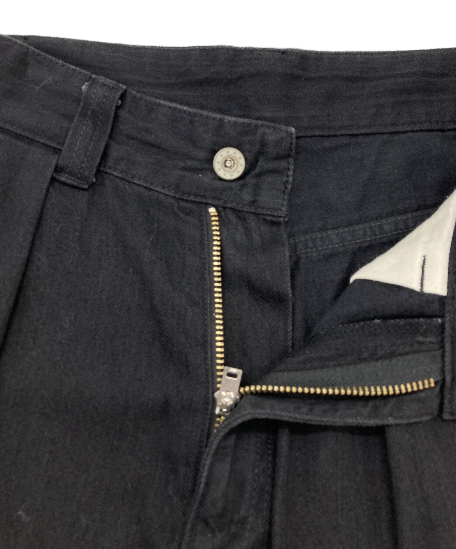 【タグ付き未使用】エフエーティー　デニムパンツ　S　ブラック A.F ARTEFACT - デニムタックスリムバギーパンツ / Denim Tuck Slim