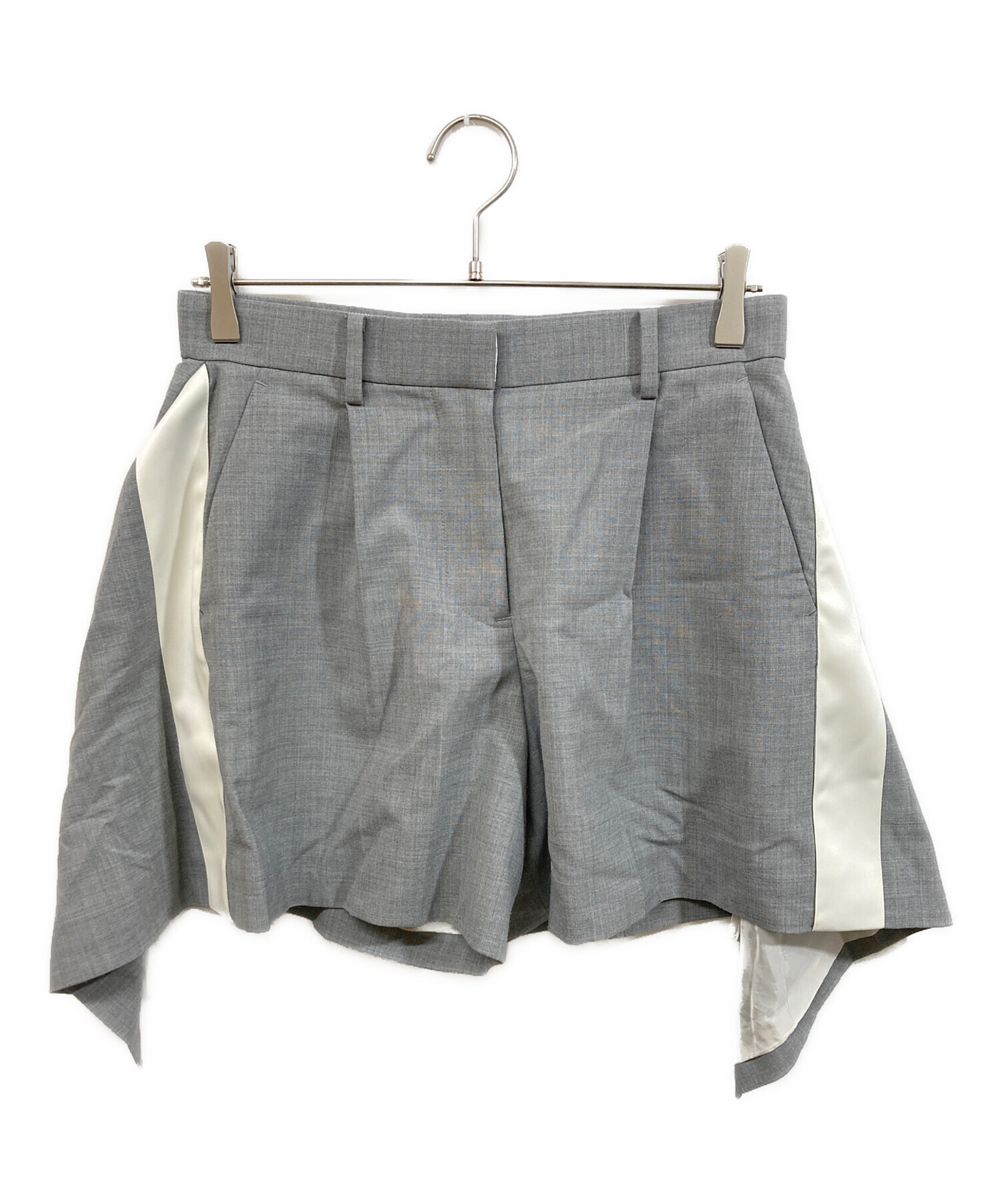 中古・古着通販】sacai (サカイ) アシンメトリーショートパンツ グレー
