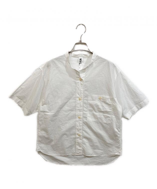中古・古着通販】MHL (エムエイチエル) バンドカラーシャツ ホワイト 