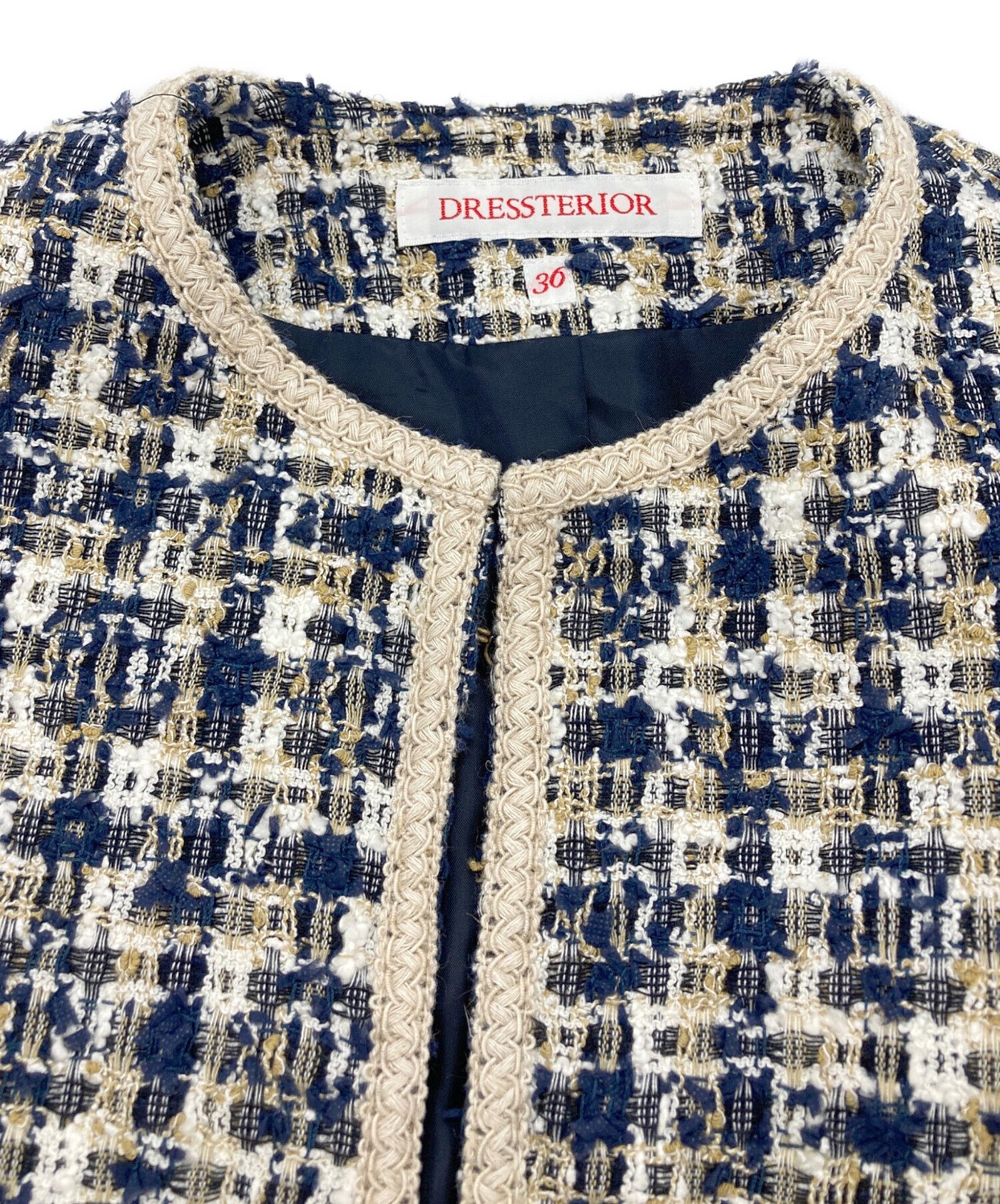 中古・古着通販】DRESSTERIOR (ドレステリア) ツイードジャケット