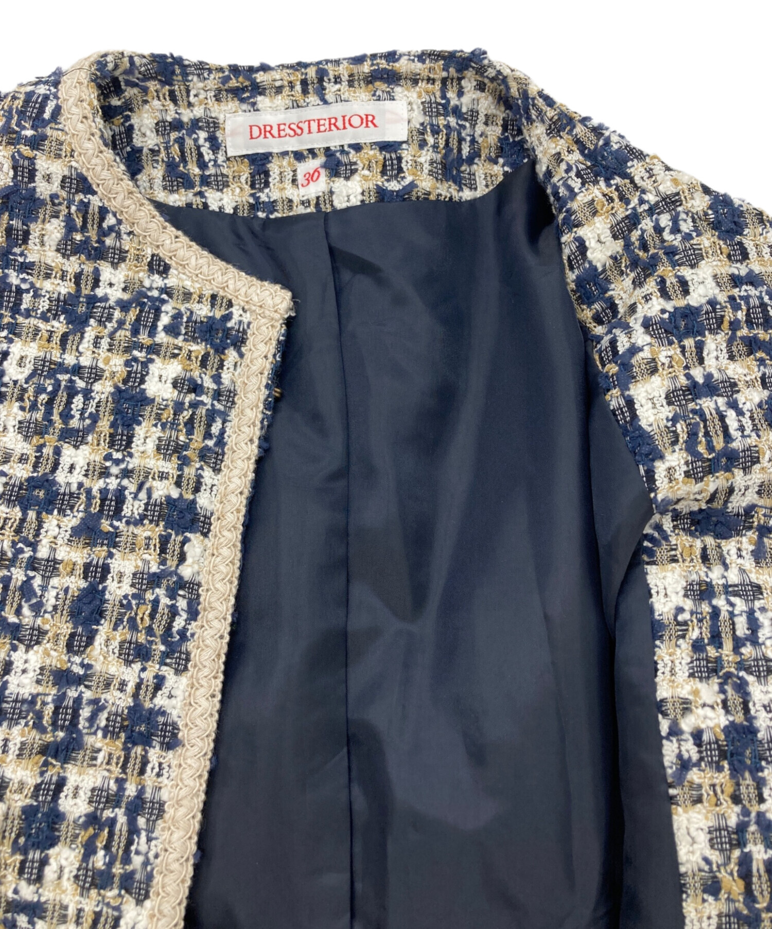 中古・古着通販】DRESSTERIOR (ドレステリア) ツイードジャケット