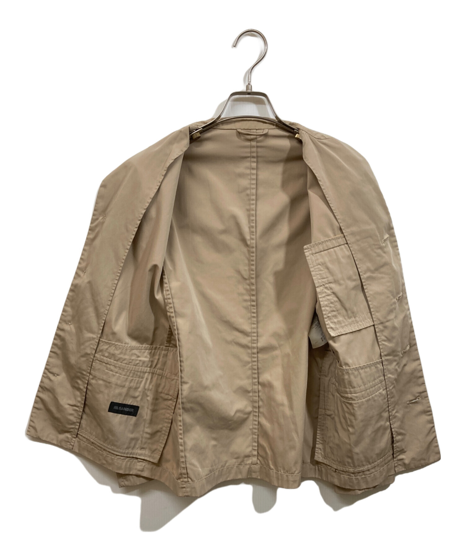 JIL SANDER ジルサンダー Tシャツ・カットソー XS ベージュ 【古着】【中古】 中古・古着通販】JIL SANDER (ジルサンダー) ロゴプリントTシャツ