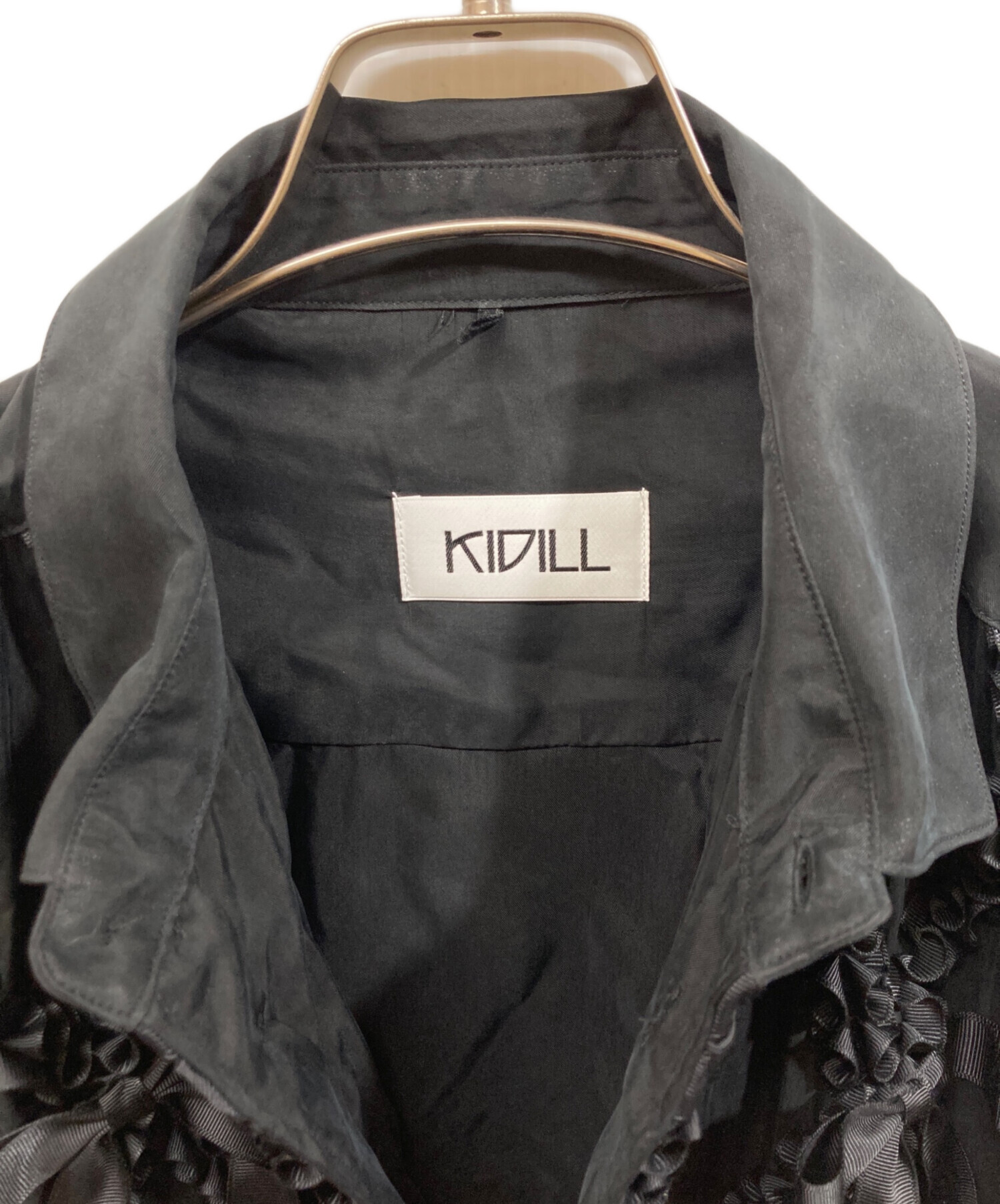 KIDILL チュールとリボンのシャツ　キディル　Ribbon Shirts 中古・古着通販】KIDILL (キディル) チュールリボンフリルシャツ