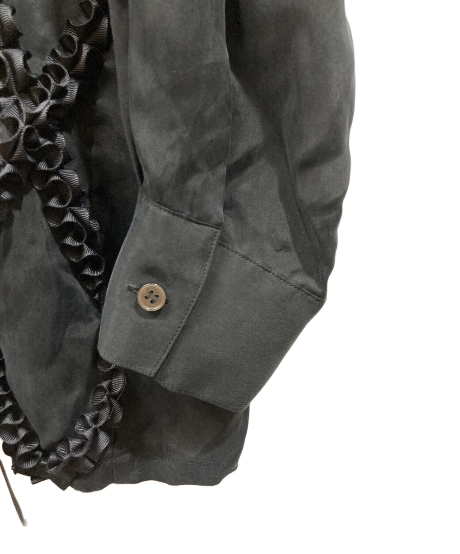 KIDILL チュールとリボンのシャツ　キディル　Ribbon Shirts 中古・古着通販】KIDILL (キディル) チュールリボンフリルシャツ