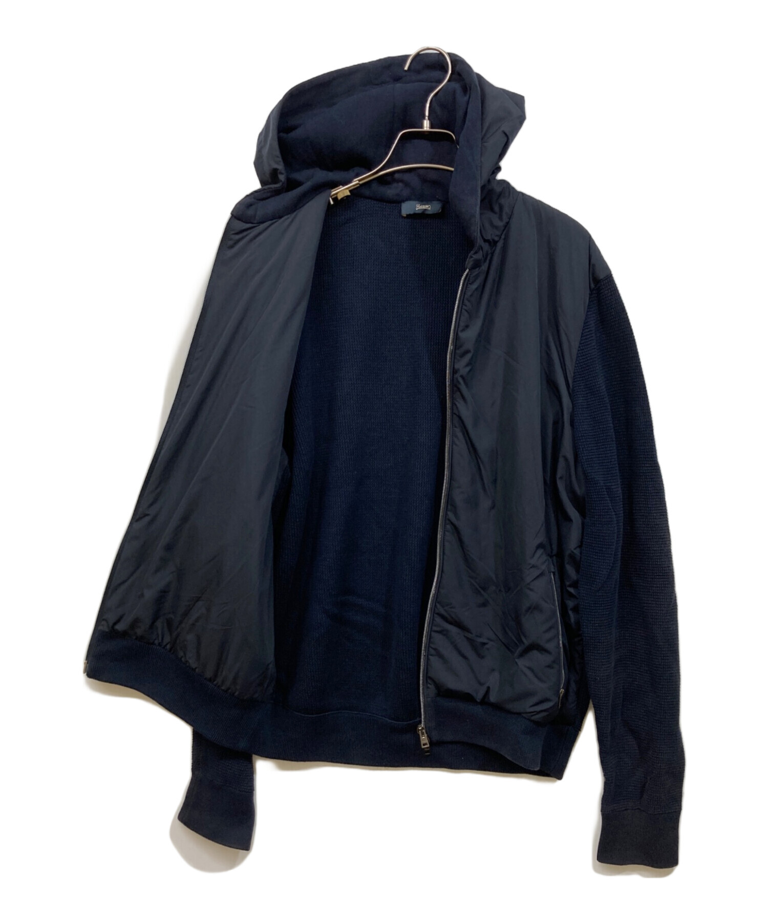 中古・古着通販】HERNO (ヘルノ) CARDIGAN IN WAFFLE KNIT & NYLON