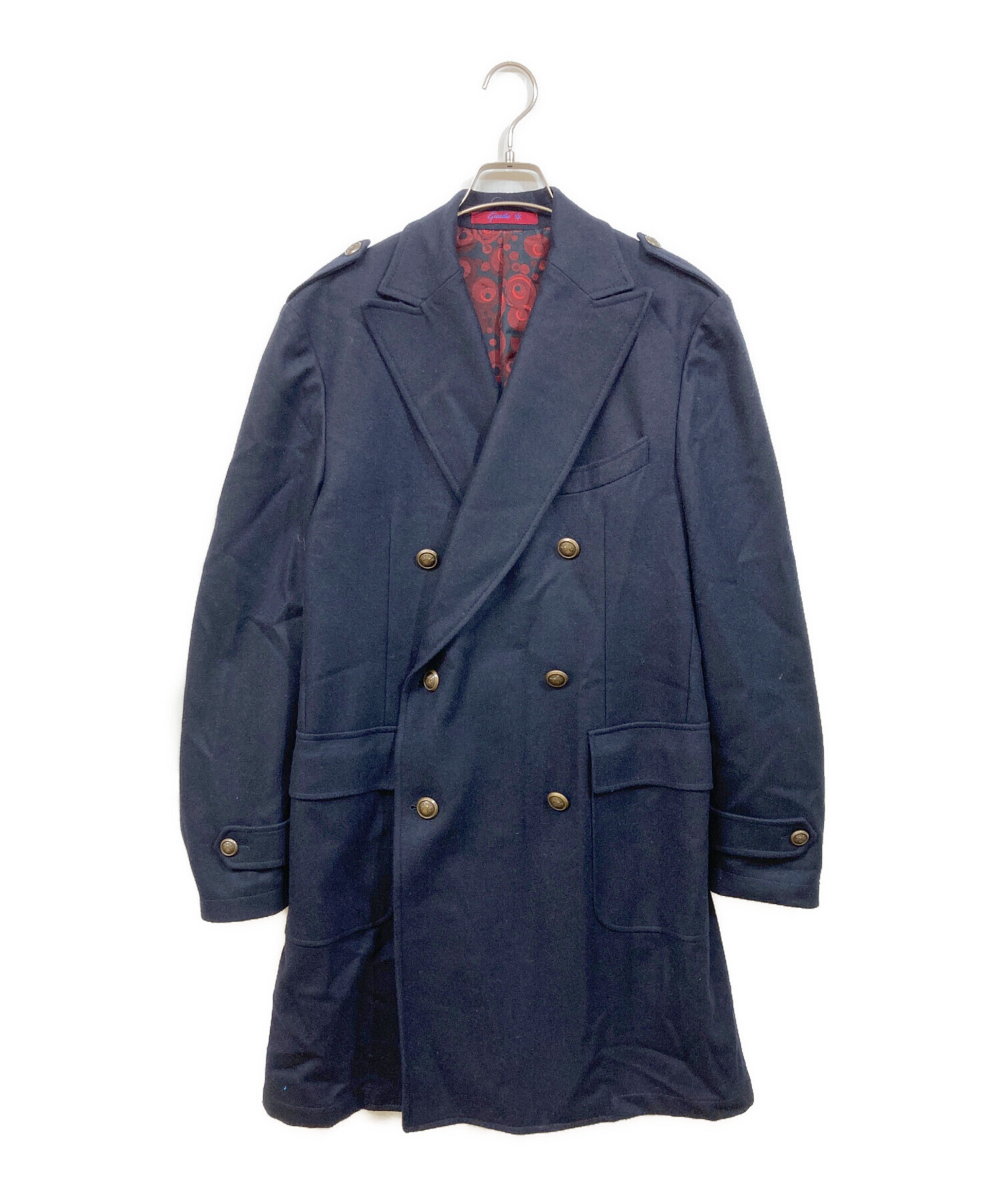 中古・古着通販】giacche (ジャッケ) ダブルウールコート ネイビー