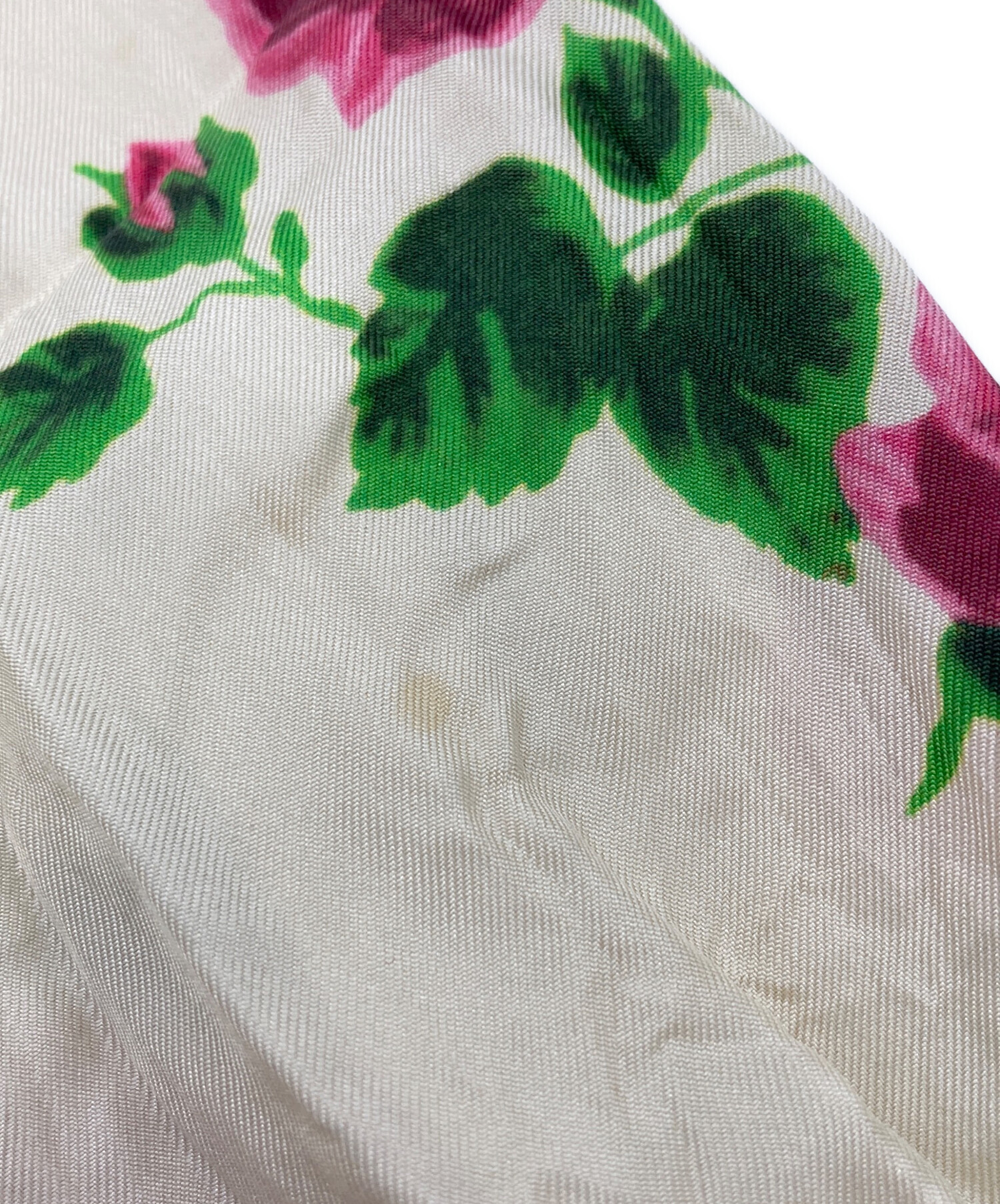 中古・古着通販】GUCCI (グッチ) 花柄シルクカーディガン ベージュ