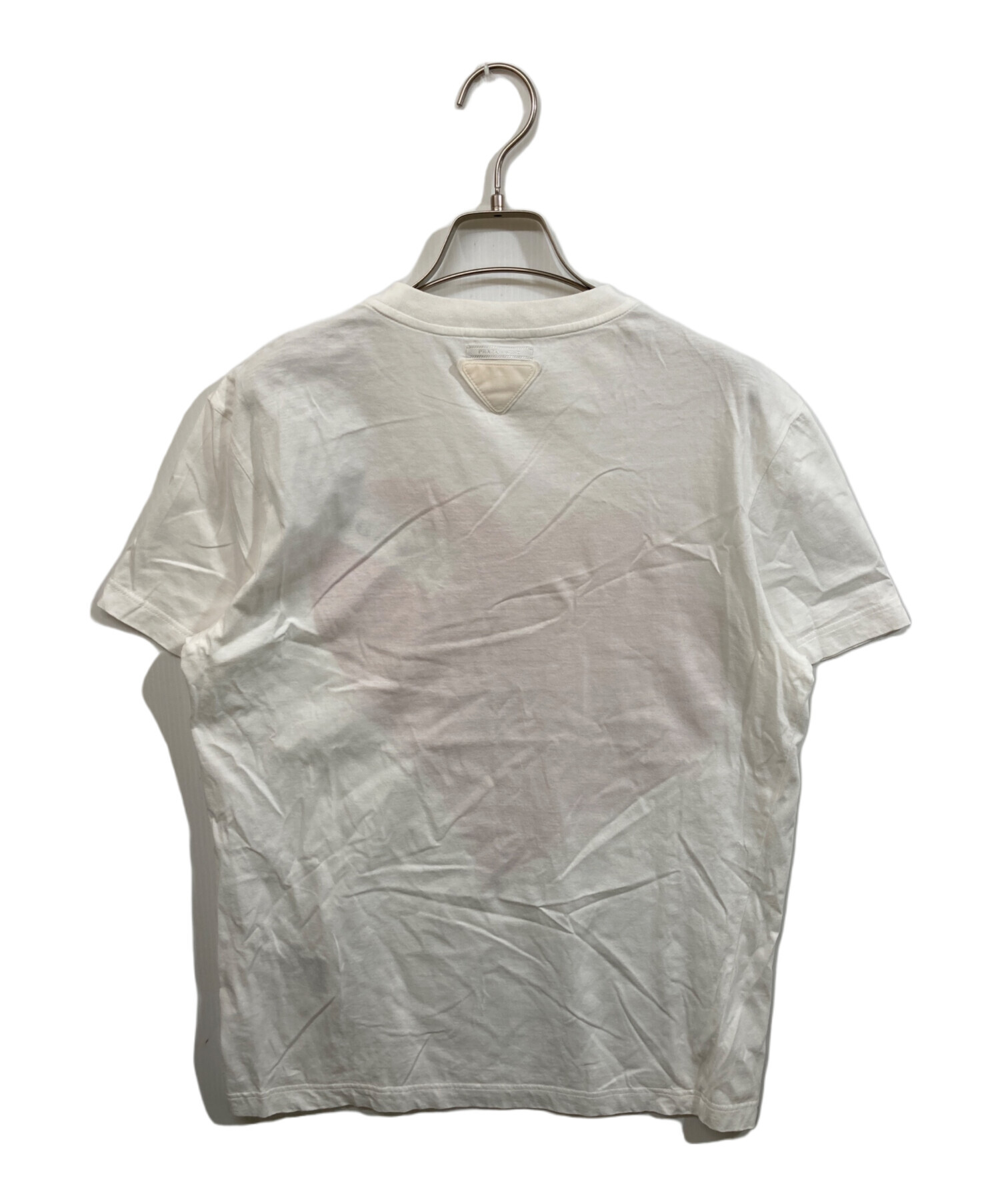 中古・古着通販】PRADA (プラダ) ハートロゴTシャツ ホワイト サイズ