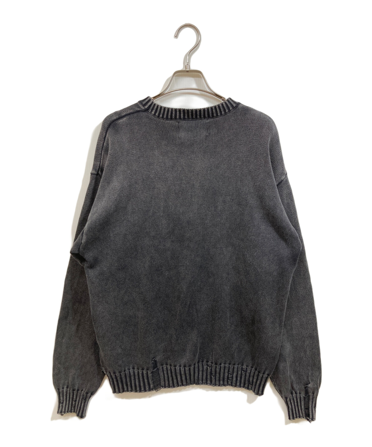 中古・古着通販】WHIMSY (ウィムジー) FADED EMJAY SWEATER ブラック 