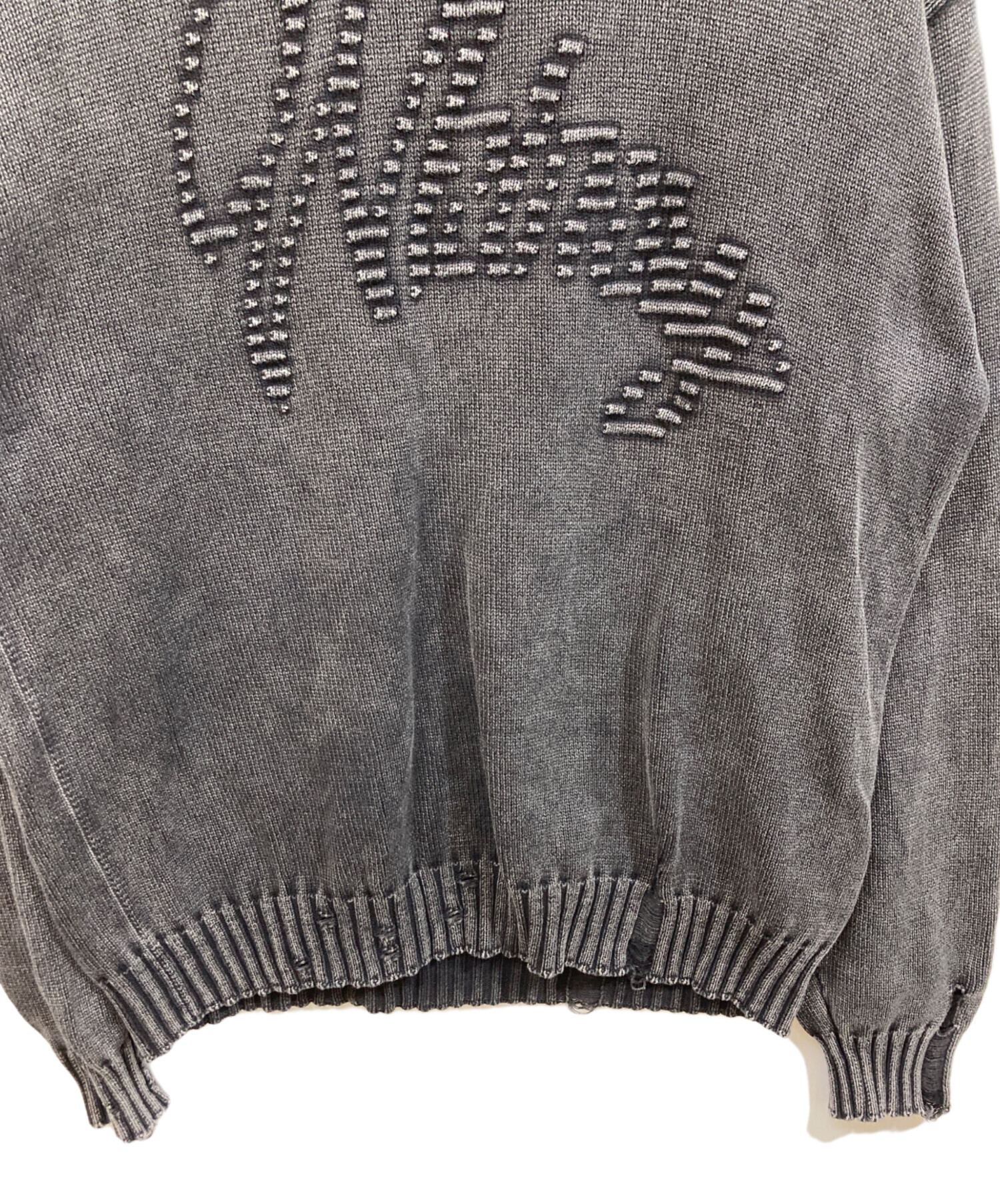 中古・古着通販】WHIMSY (ウィムジー) FADED EMJAY SWEATER ブラック 