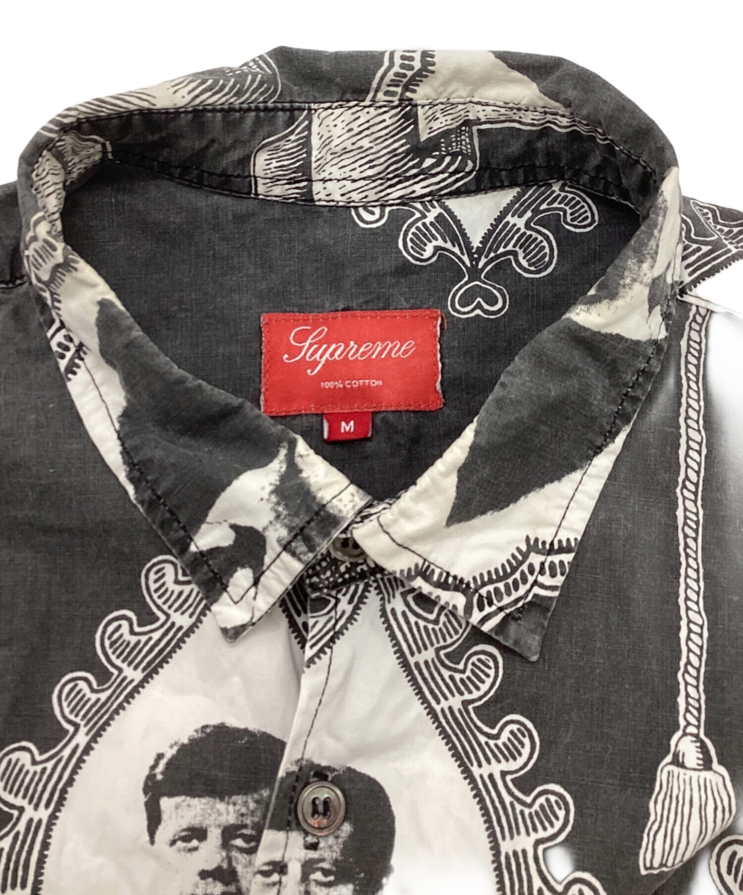 中古・古着通販】SUPREME (シュプリーム) 総柄シャツ ブラック サイズ 