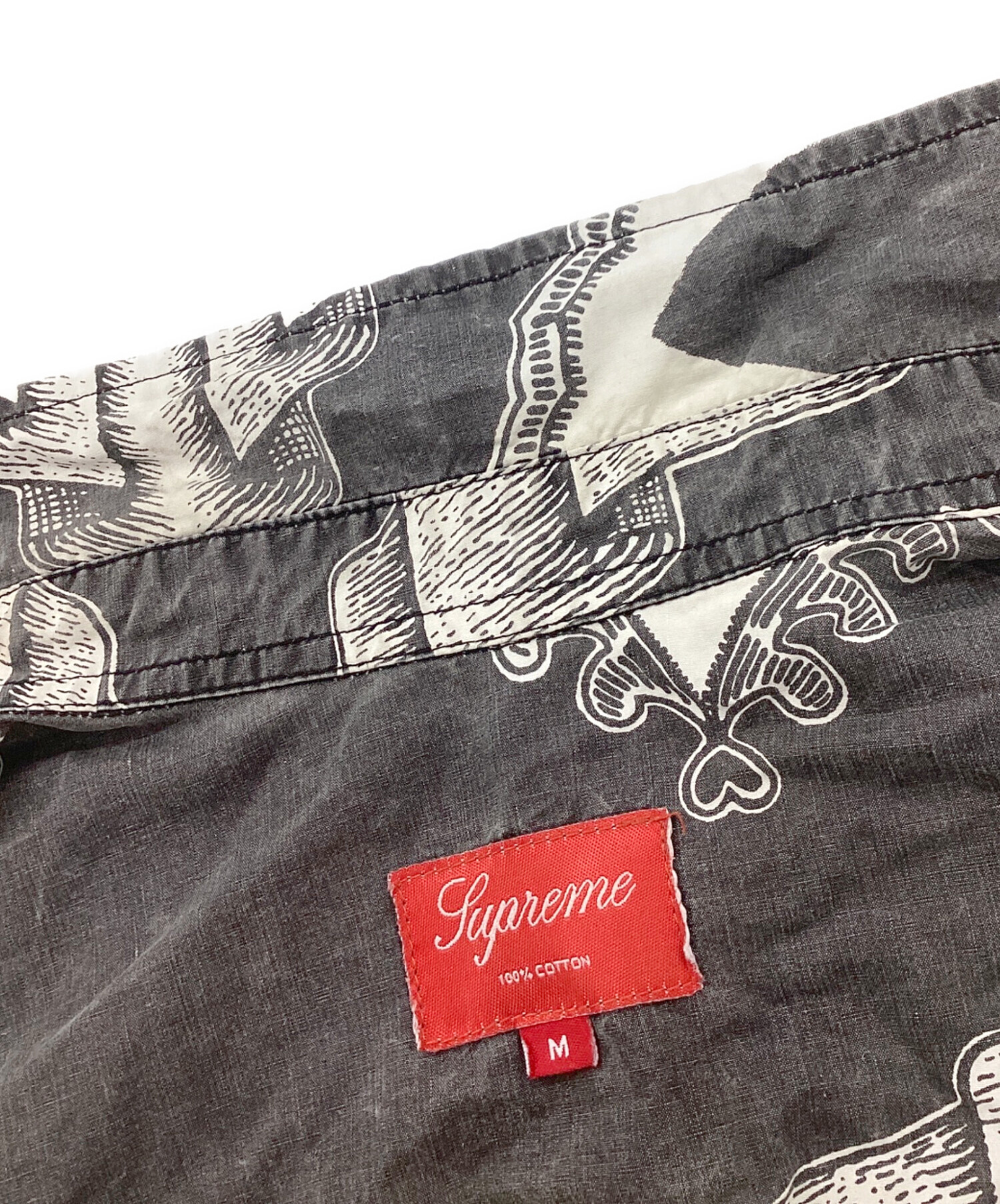 中古・古着通販】SUPREME (シュプリーム) 総柄シャツ ブラック サイズ 