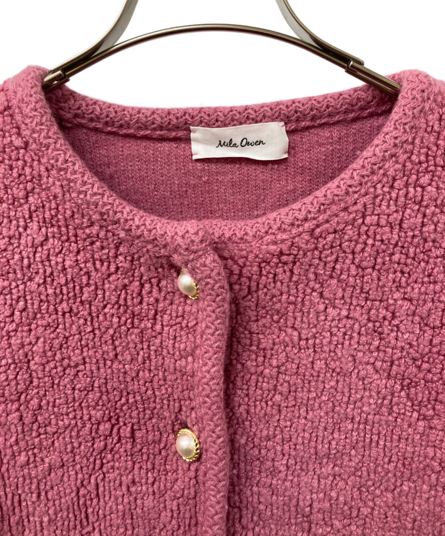 中古・古着通販】Mila Owen (ミラオーウェン) パイル編みショート丈金 